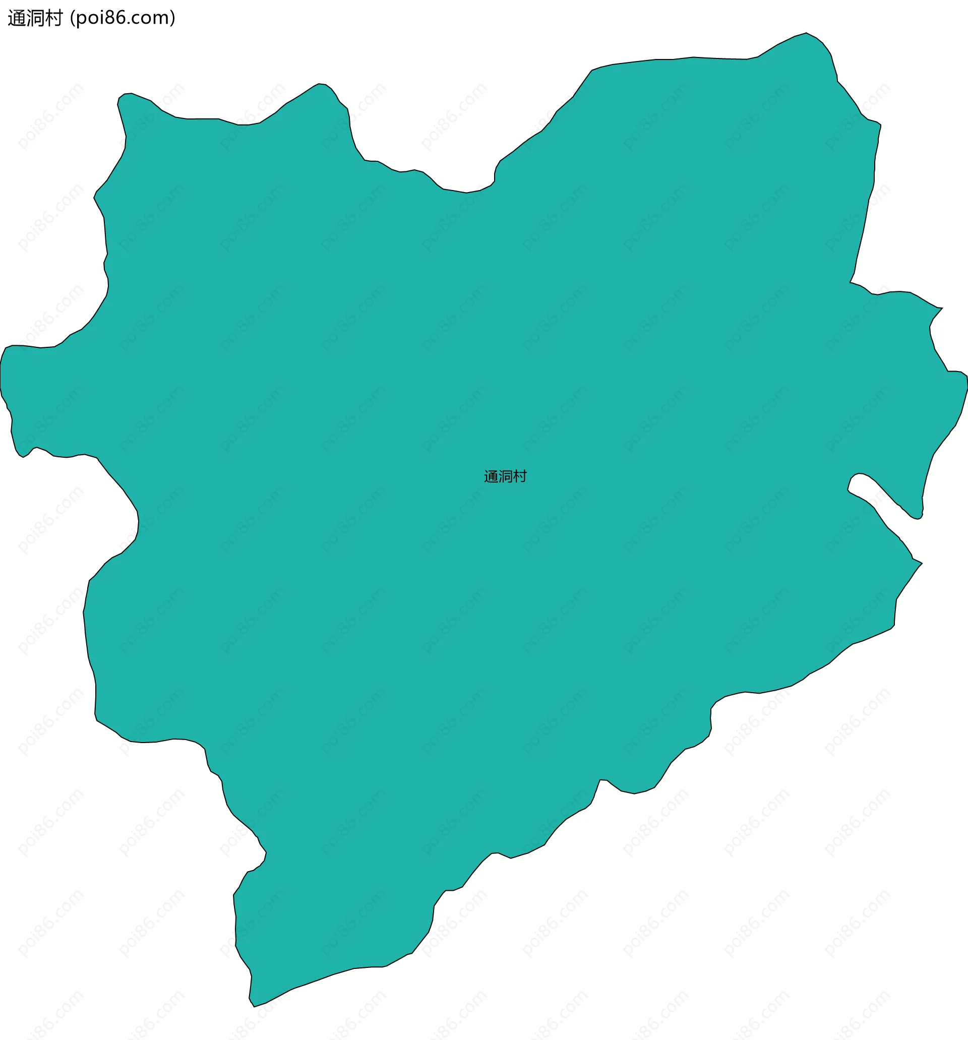 通洞村边界地图