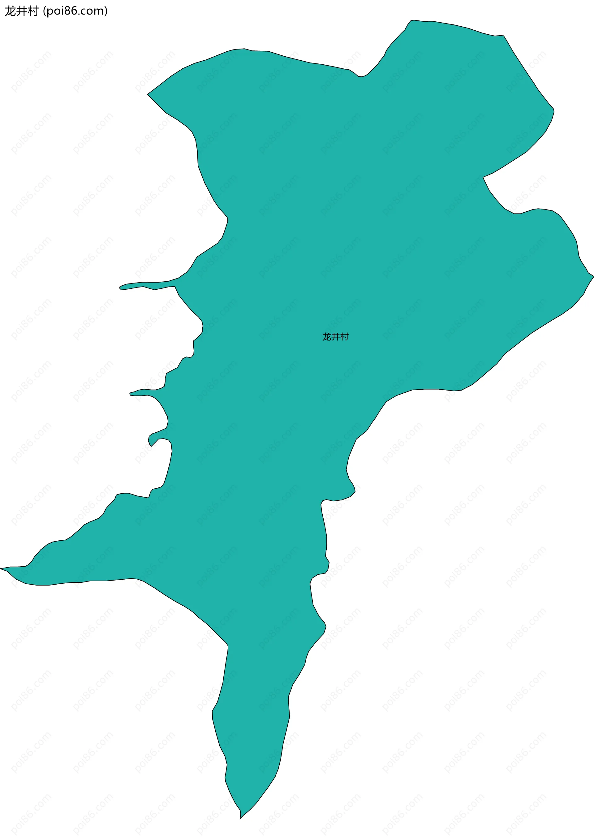 龙井村边界地图