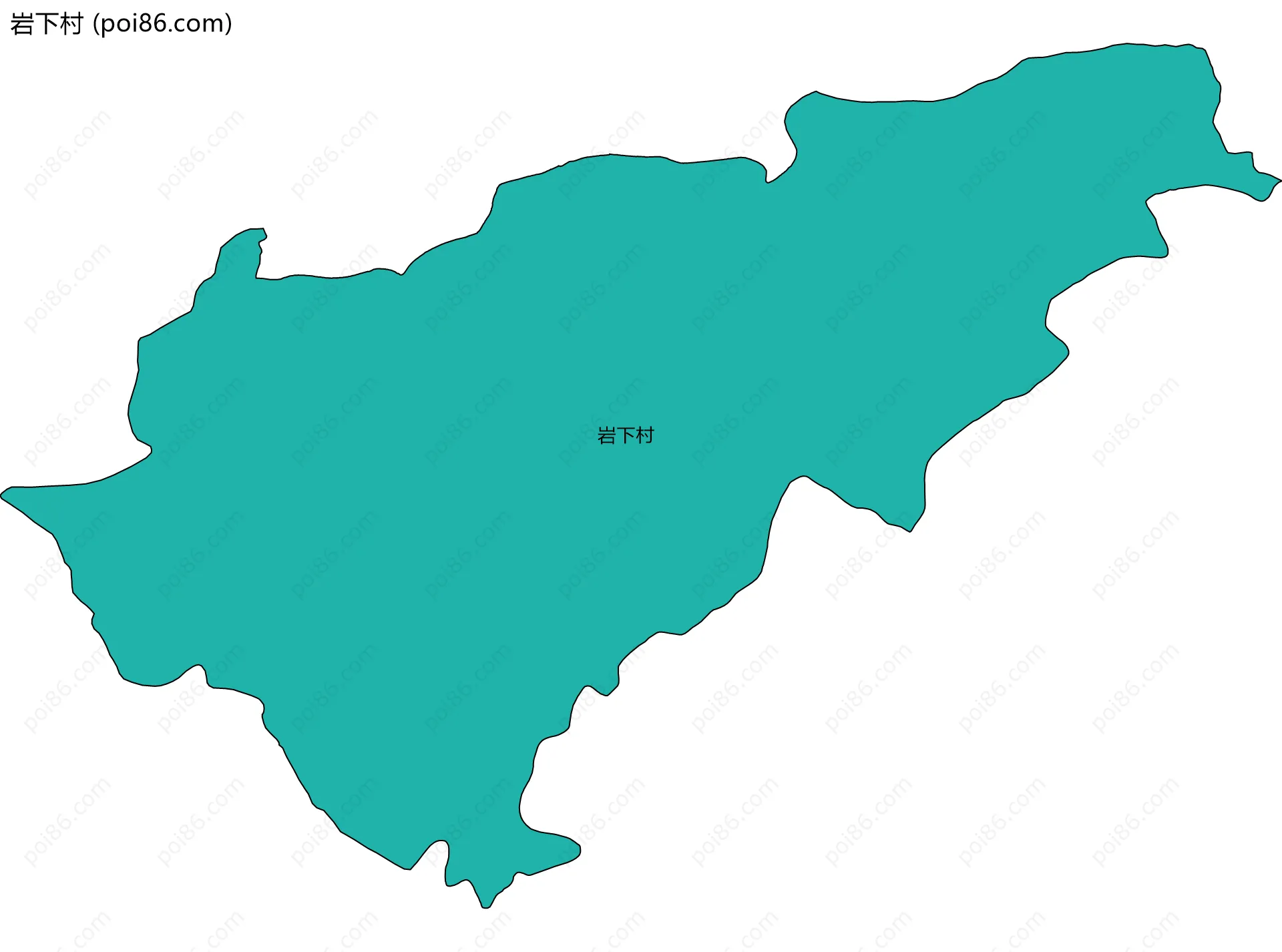 岩下村边界地图