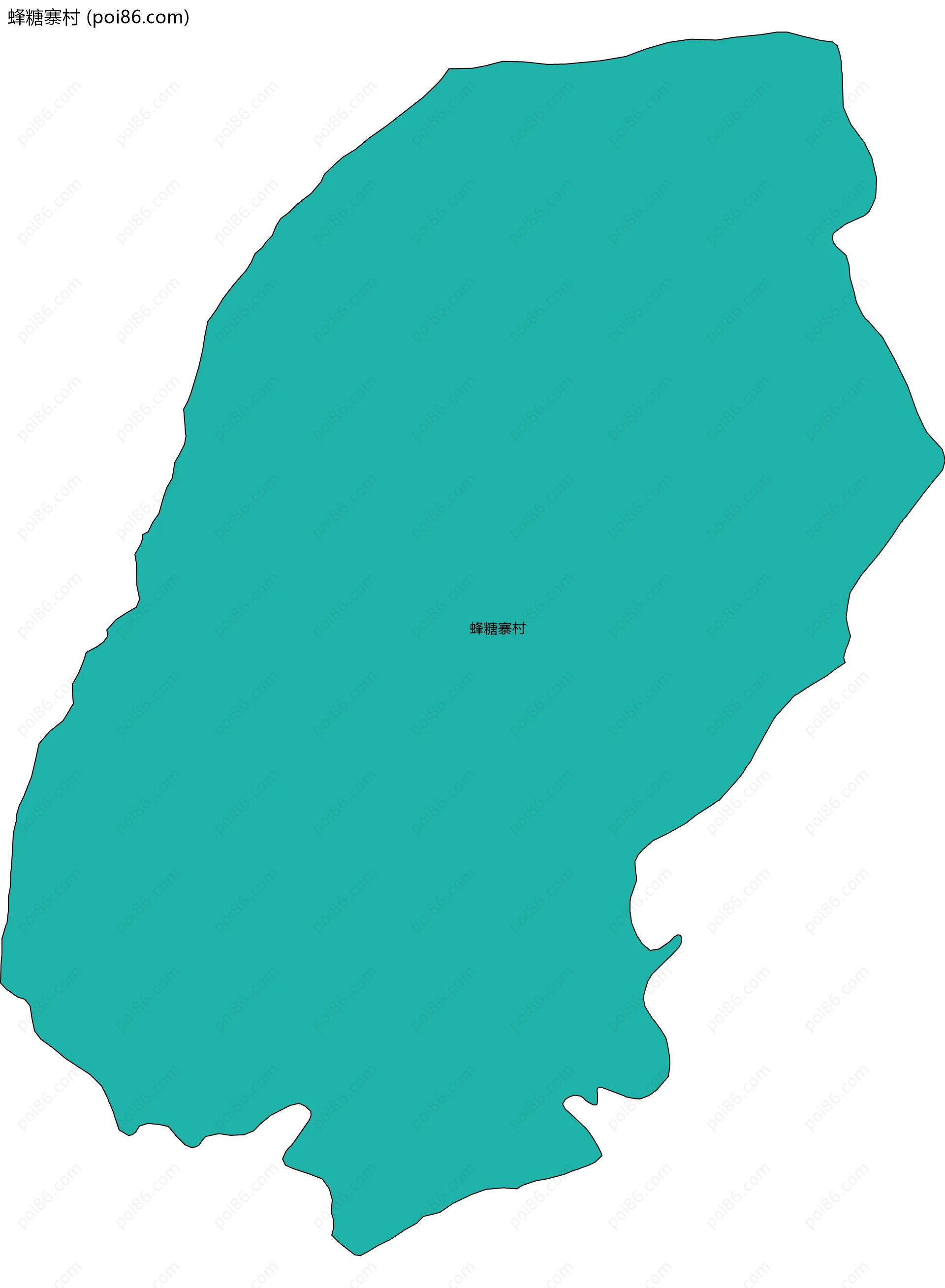 蜂糖寨村边界地图