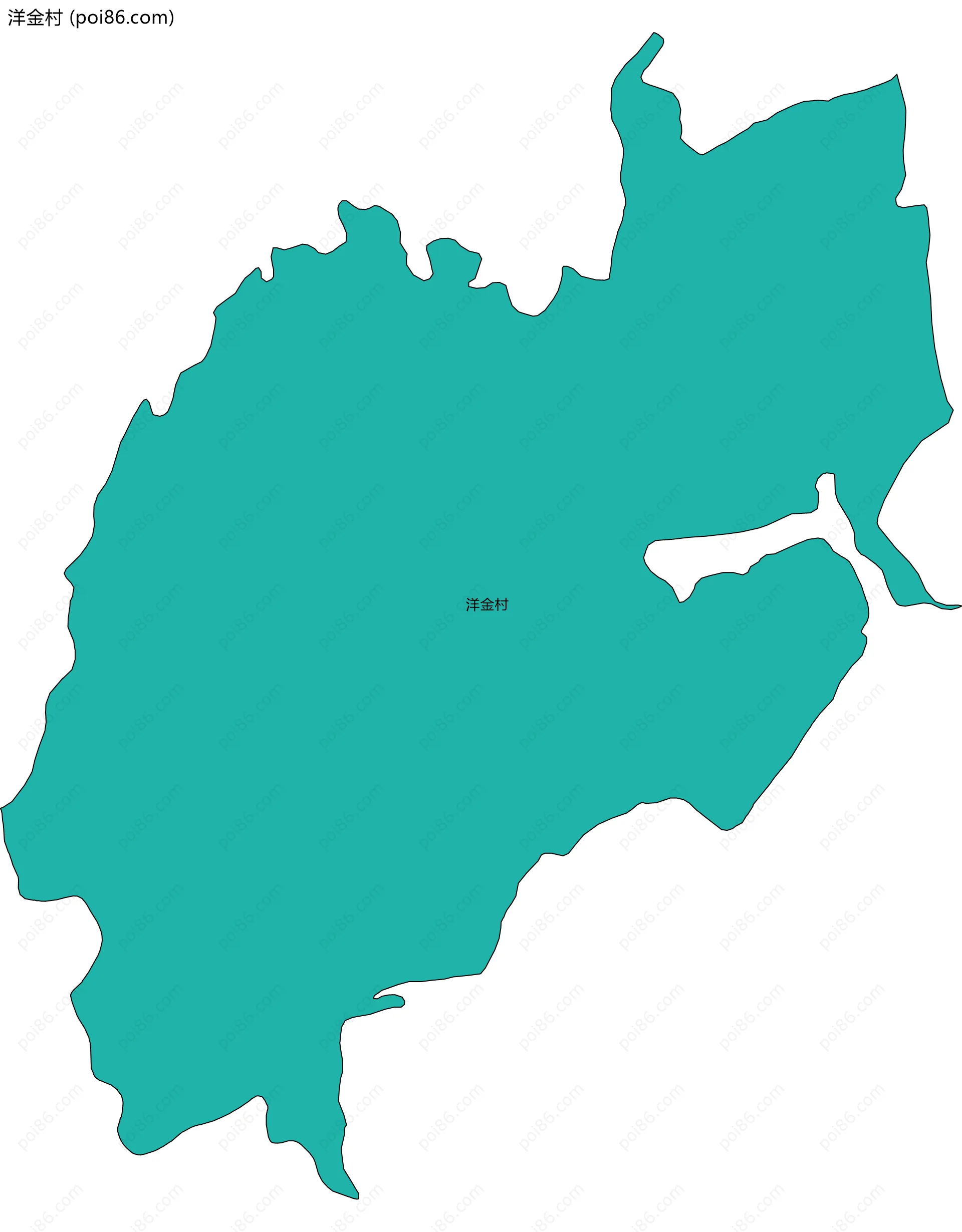 洋金村边界地图