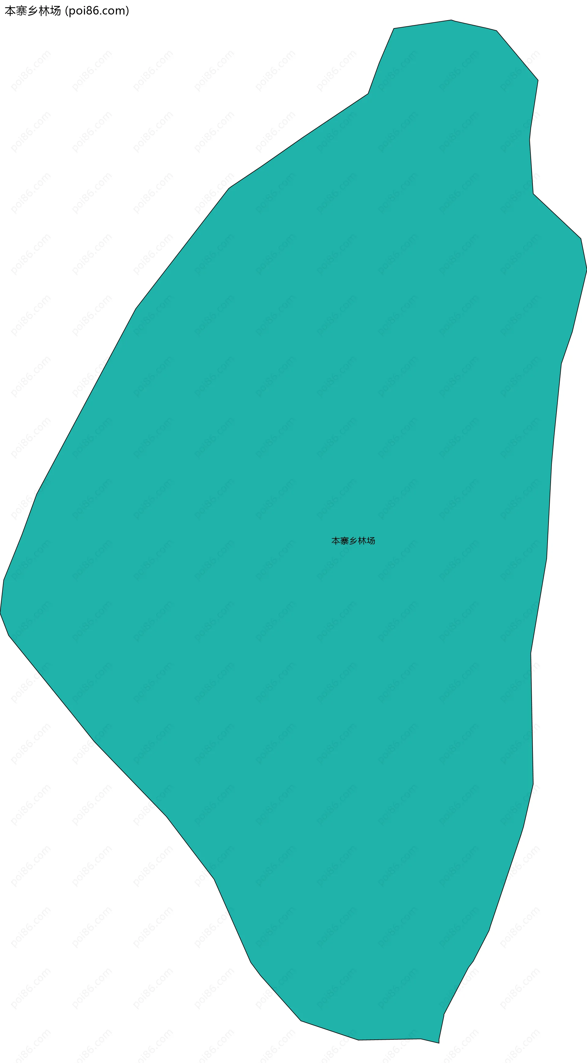 本寨乡林场边界地图