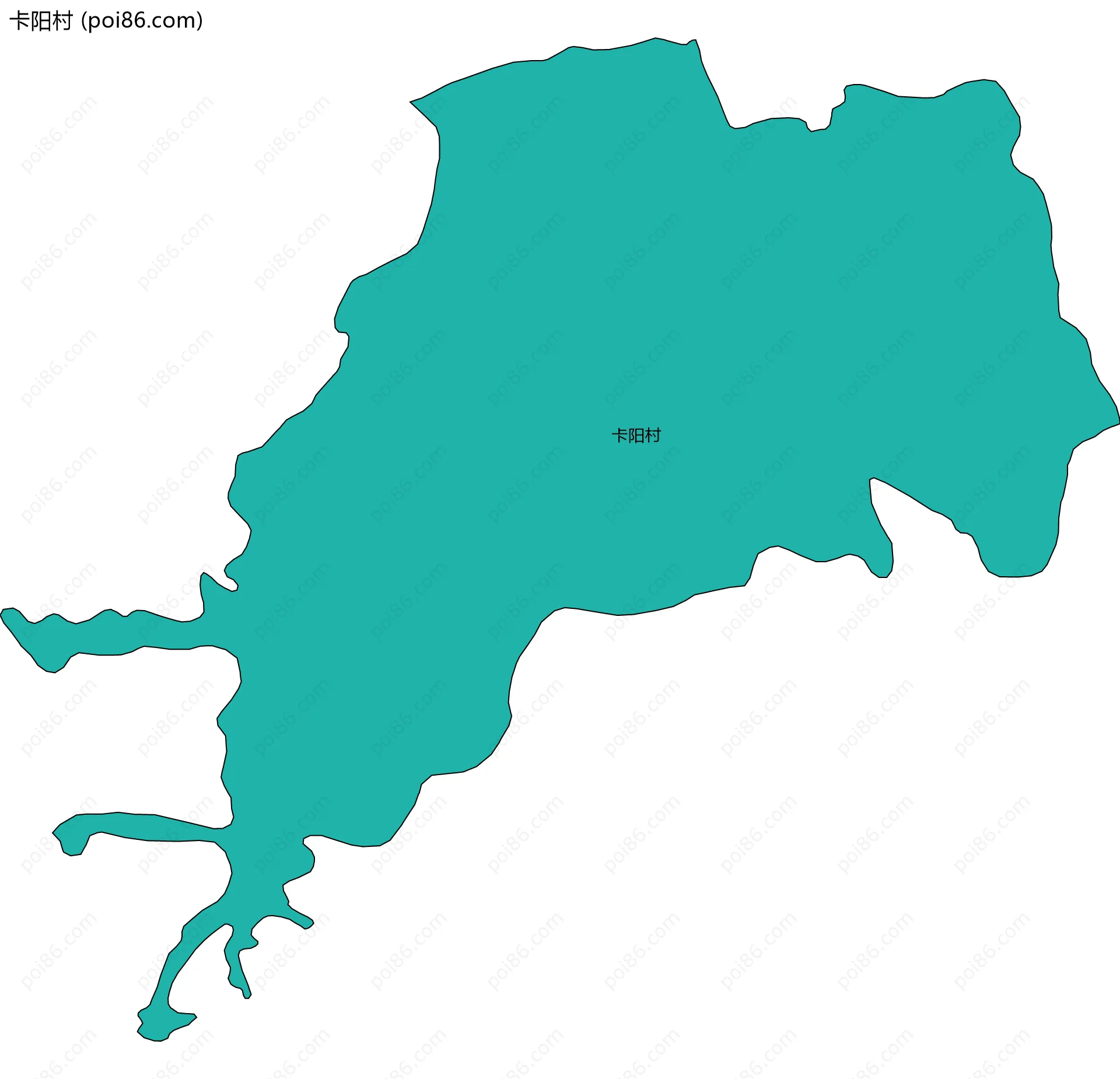 卡阳村边界地图