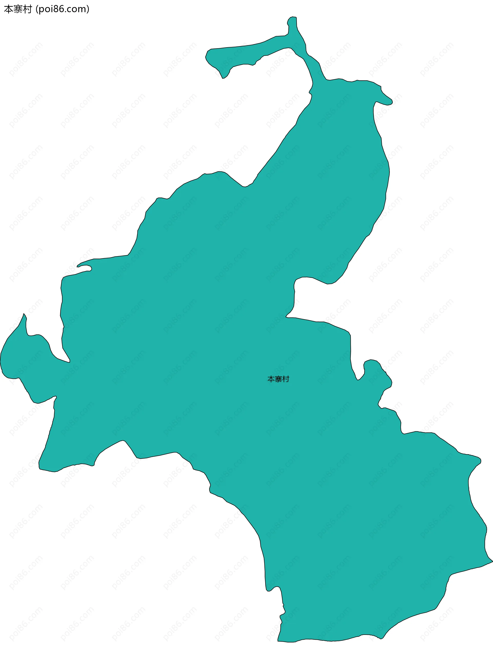 本寨村边界地图