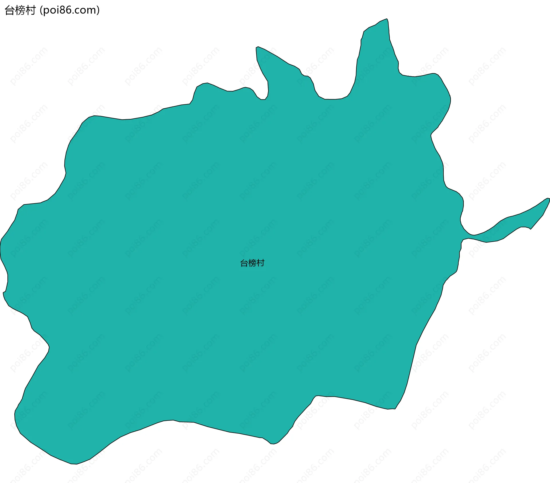 台榜村边界地图