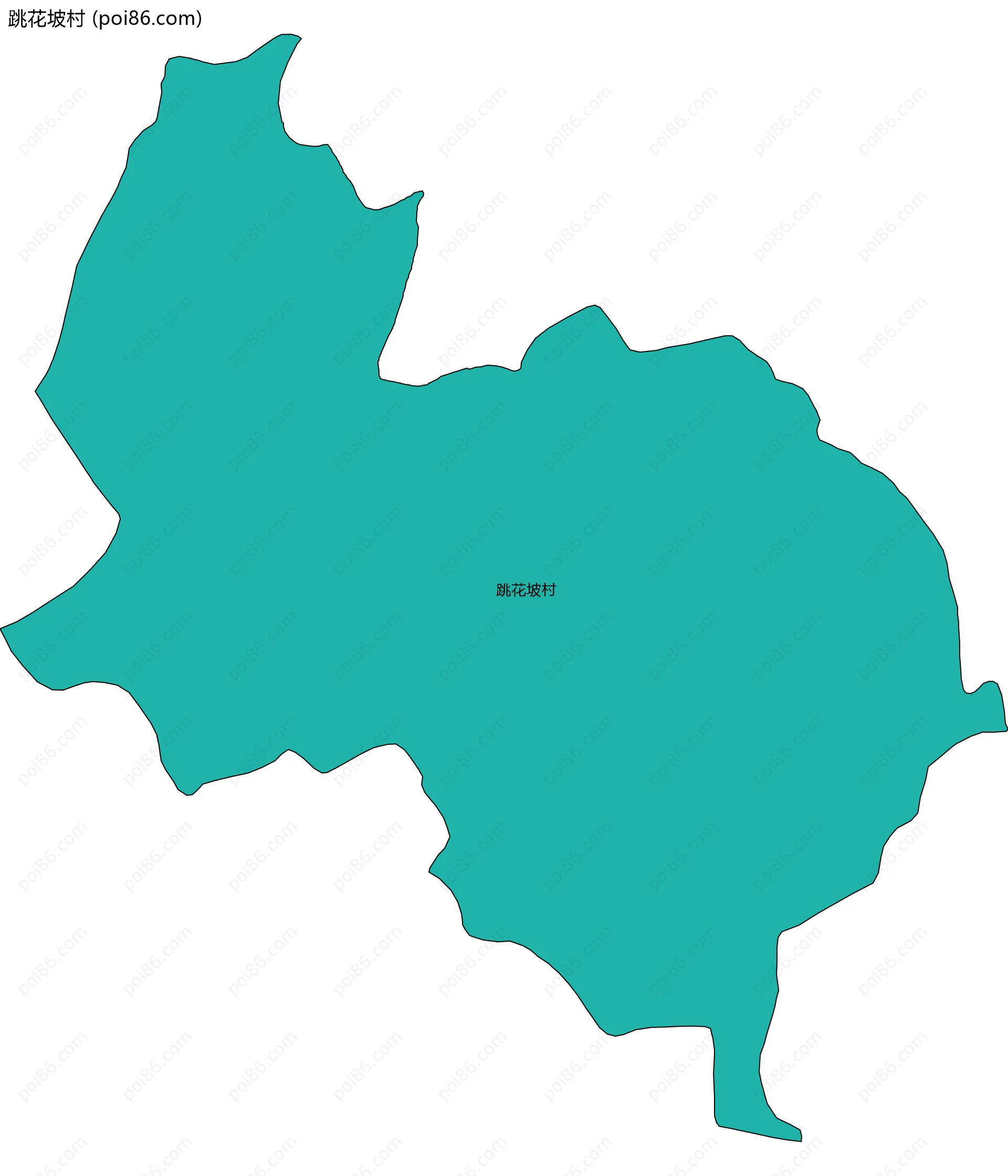 跳花坡村边界地图