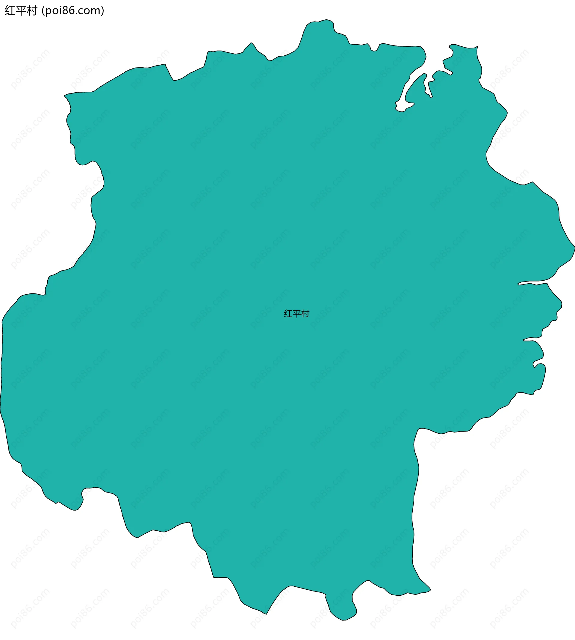 红平村边界地图
