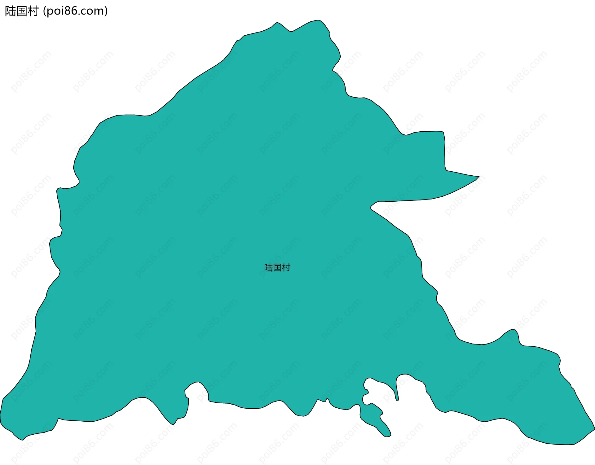 陆国村边界地图