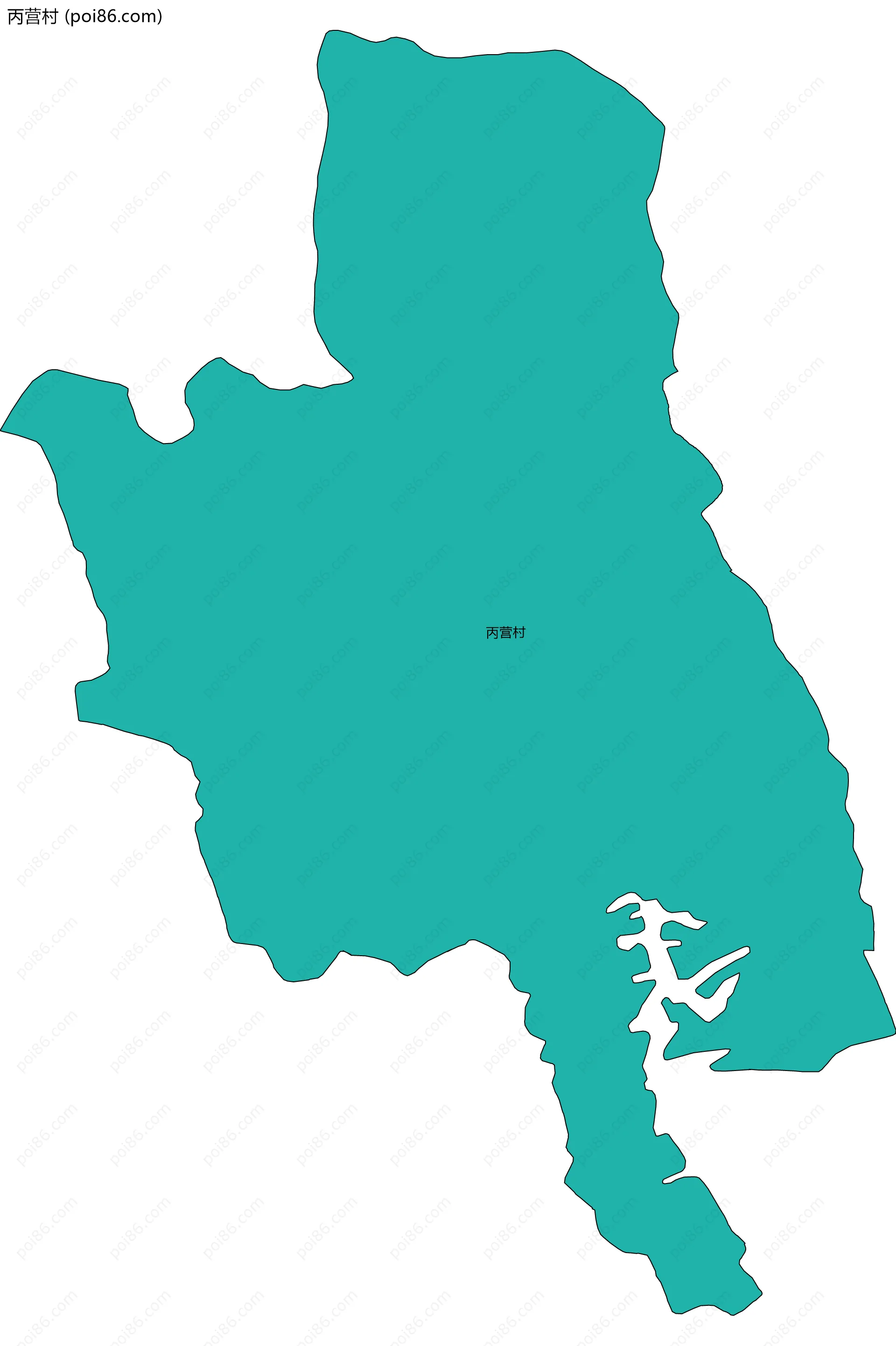 丙营村边界地图