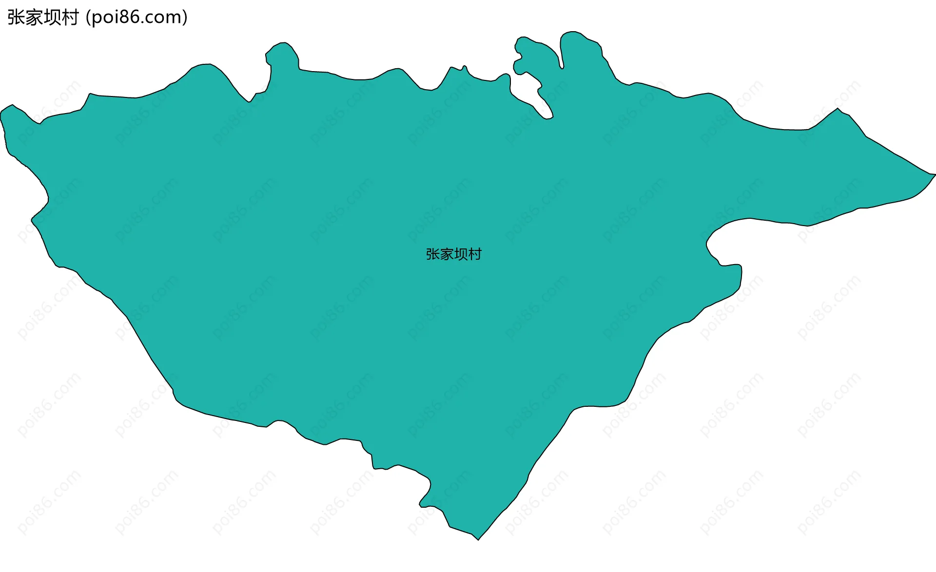 张家坝村边界地图