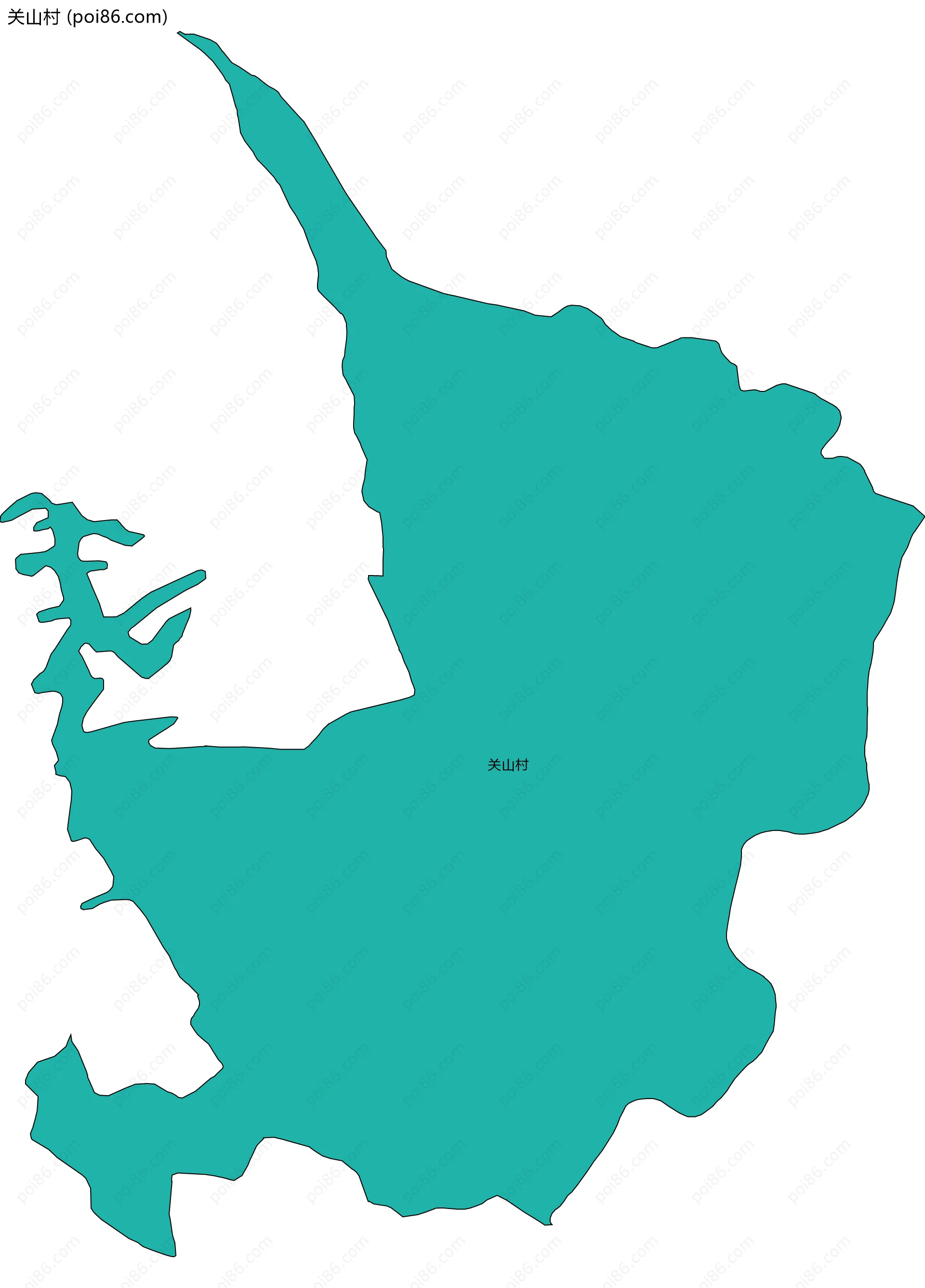 关山村边界地图