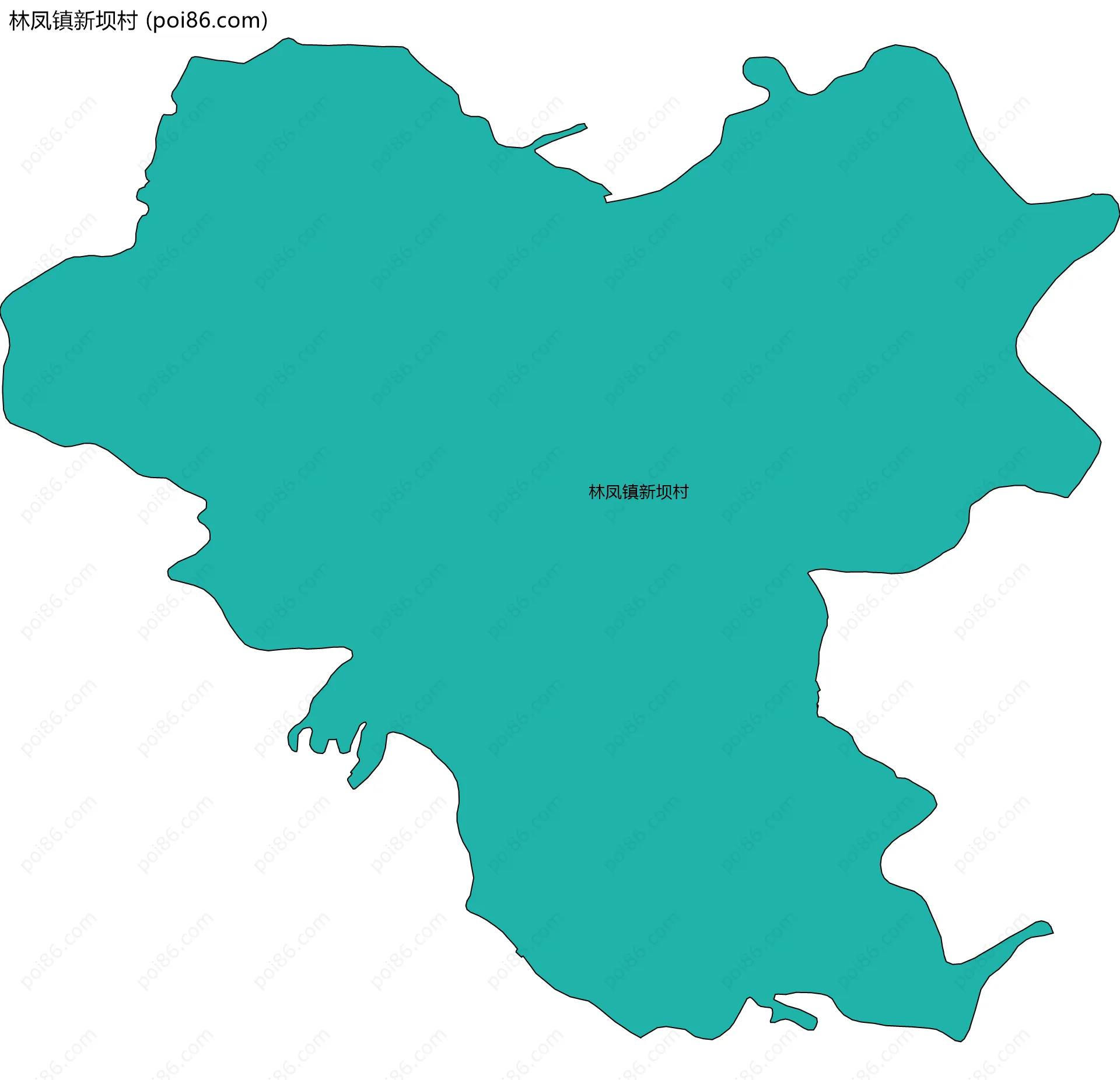 林凤镇新坝村边界地图