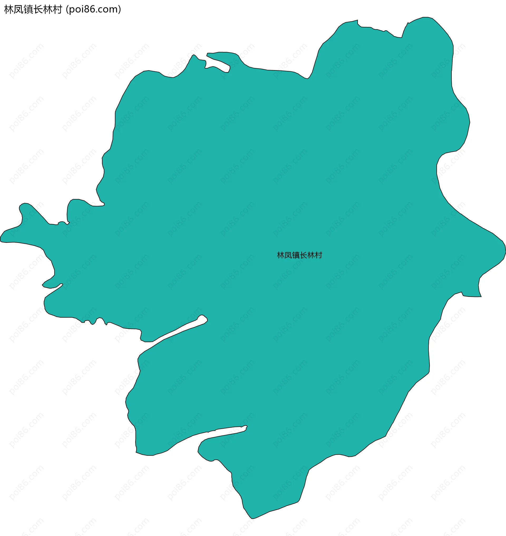 林凤镇长林村边界地图
