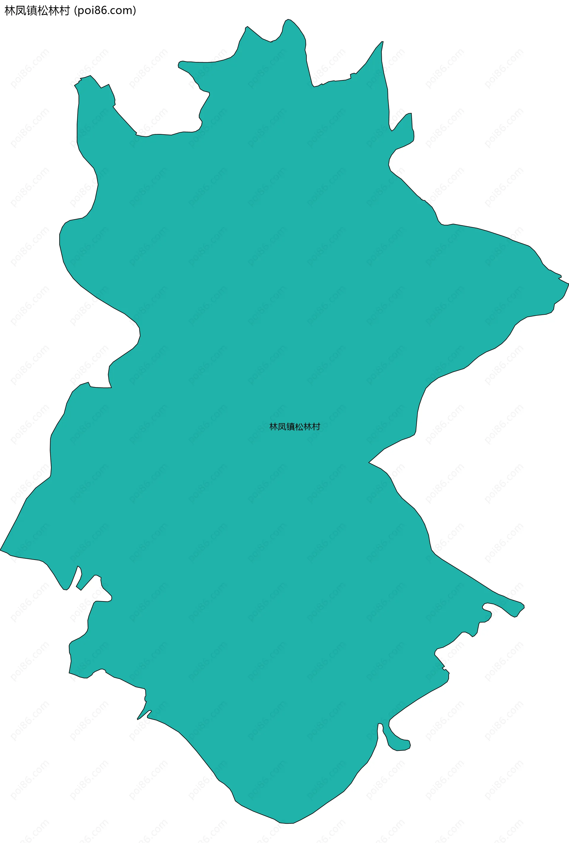 林凤镇松林村边界地图