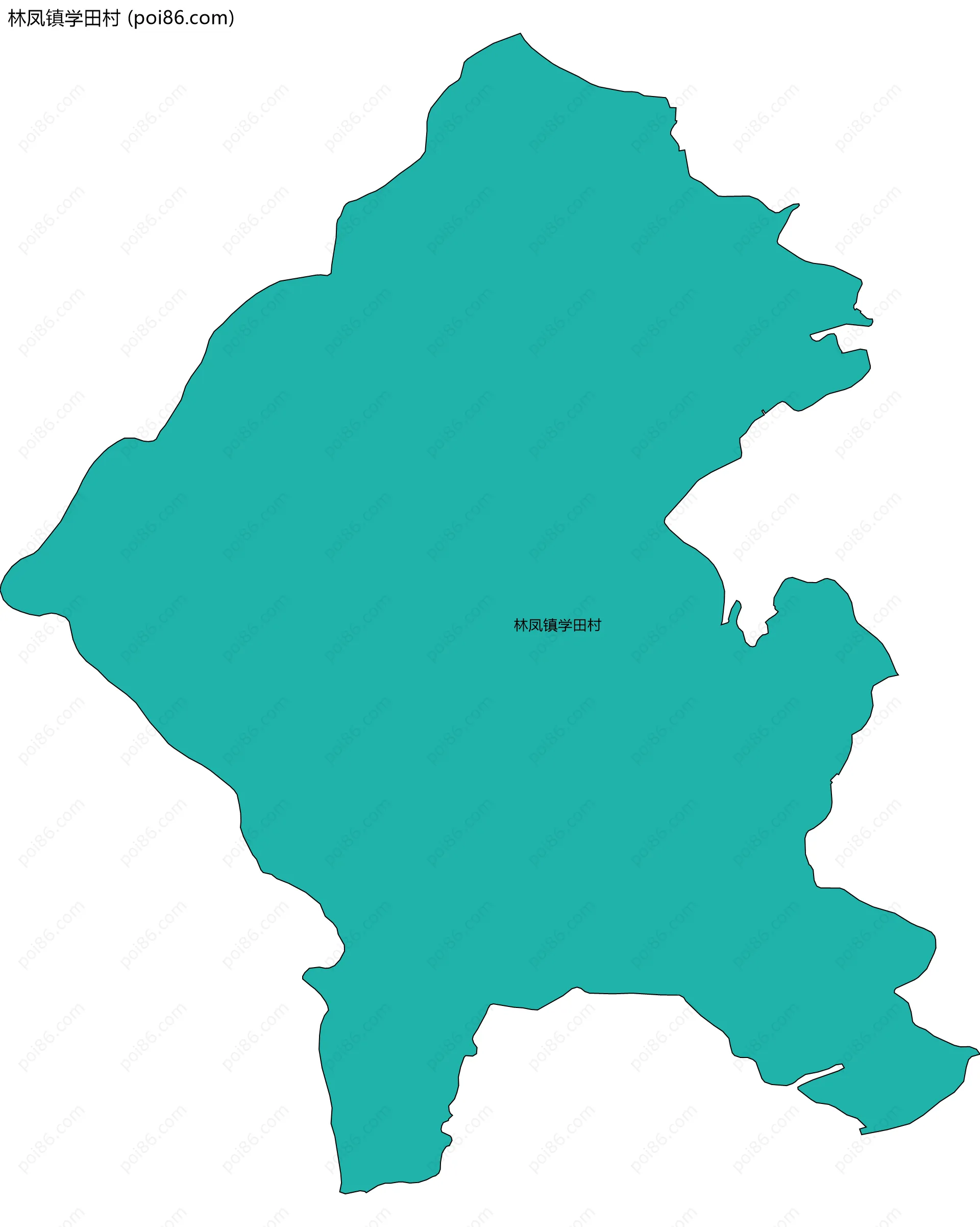 林凤镇学田村边界地图