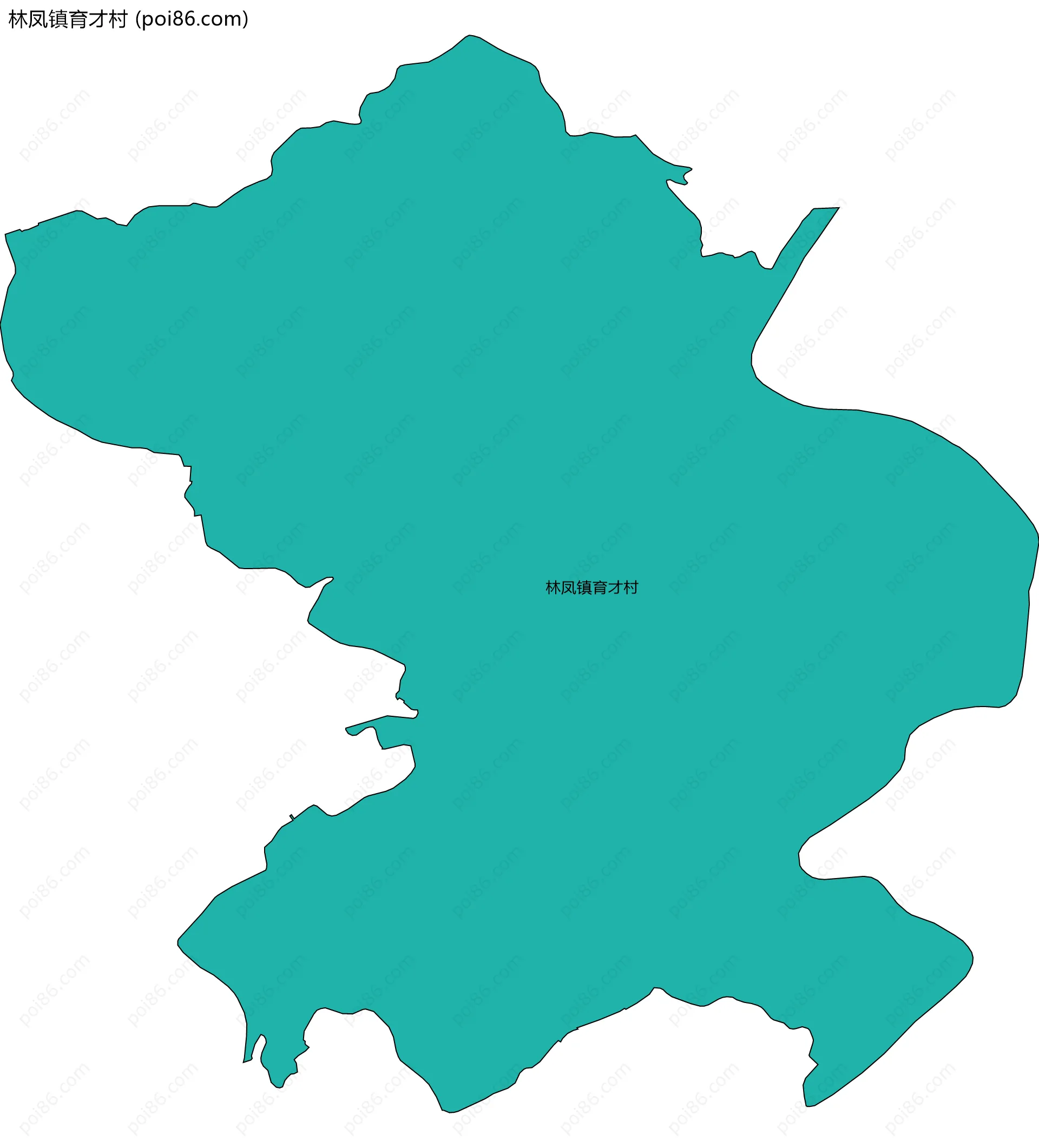 林凤镇育才村边界地图