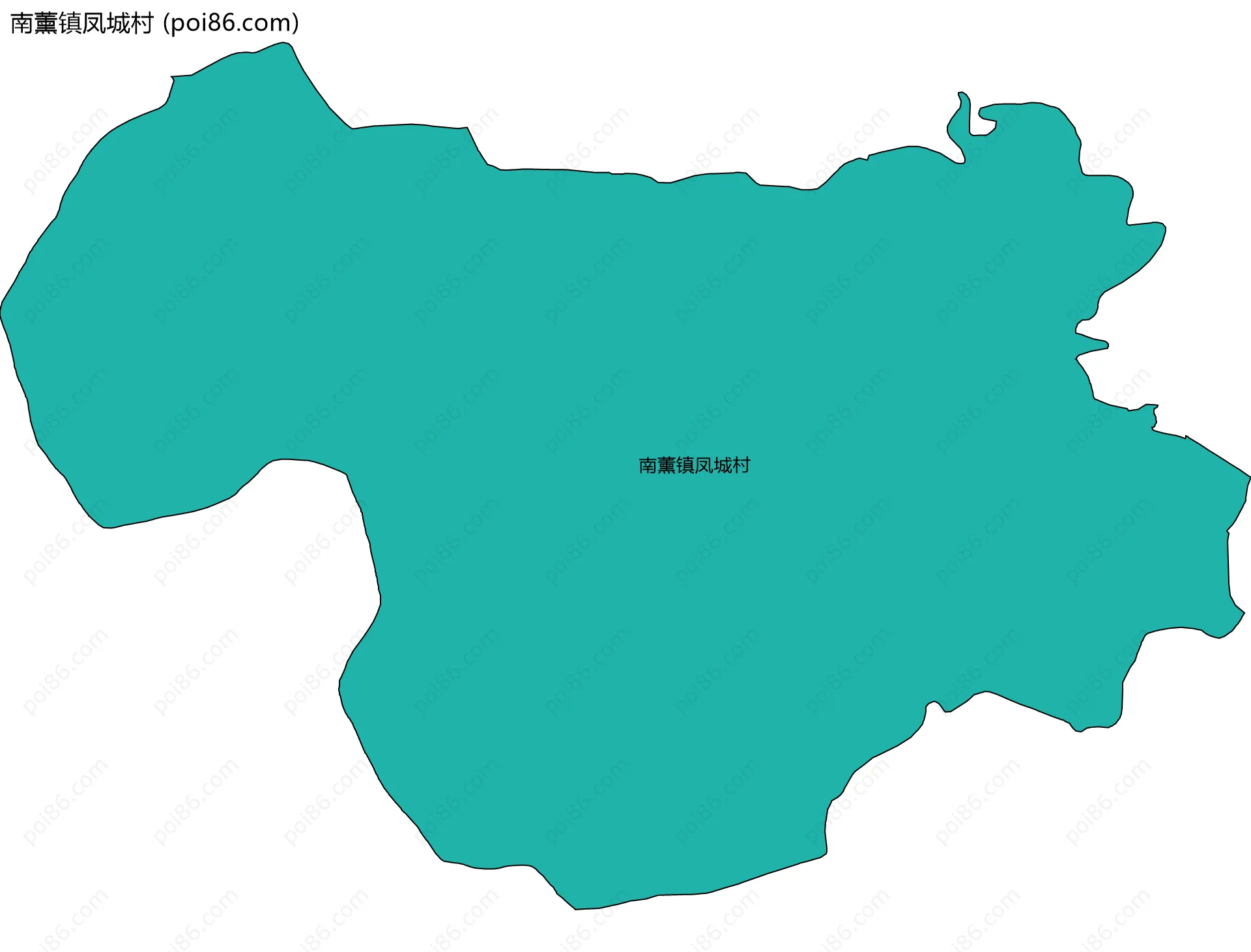 南薰镇凤城村边界地图