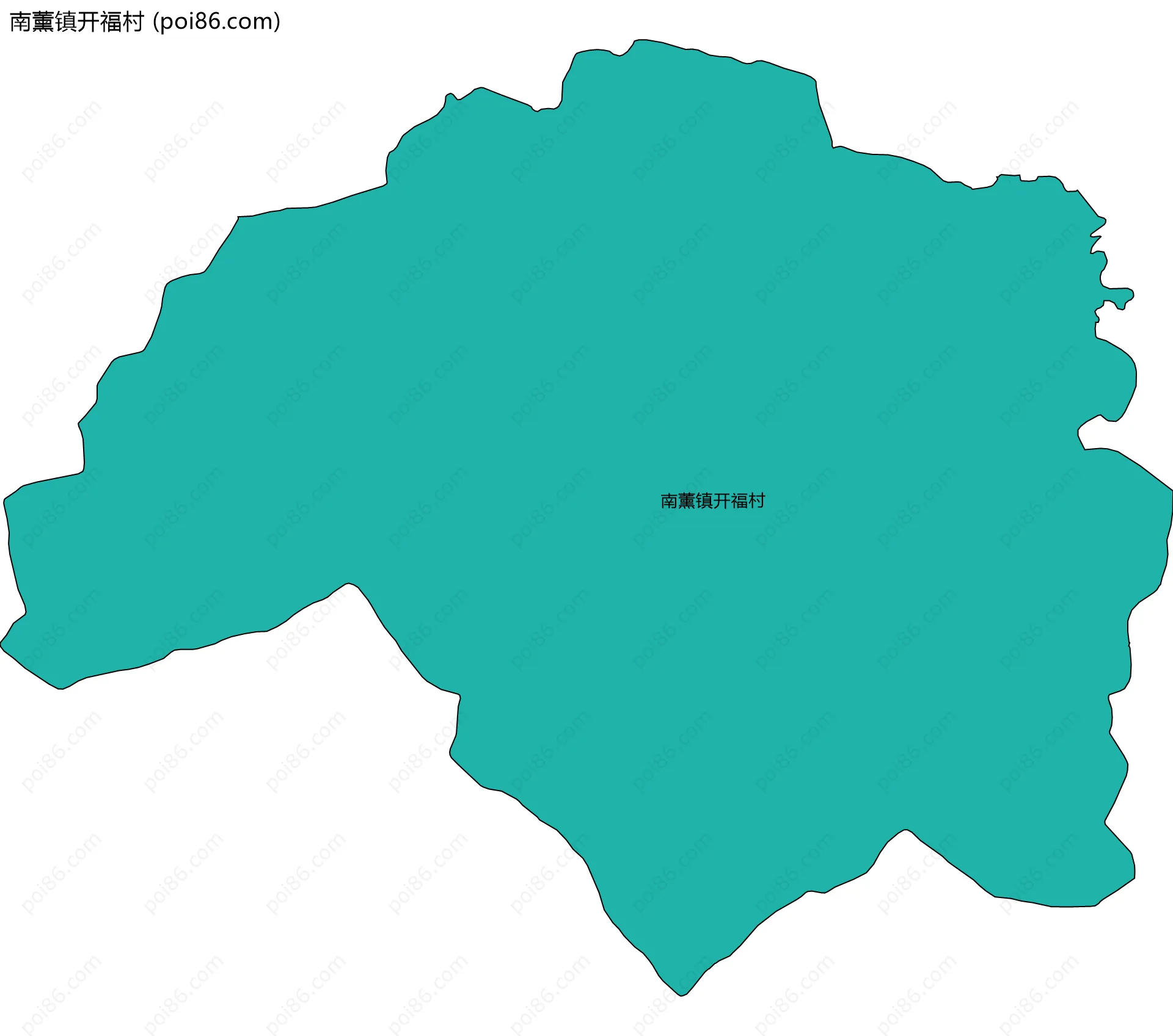 南薰镇开福村边界地图