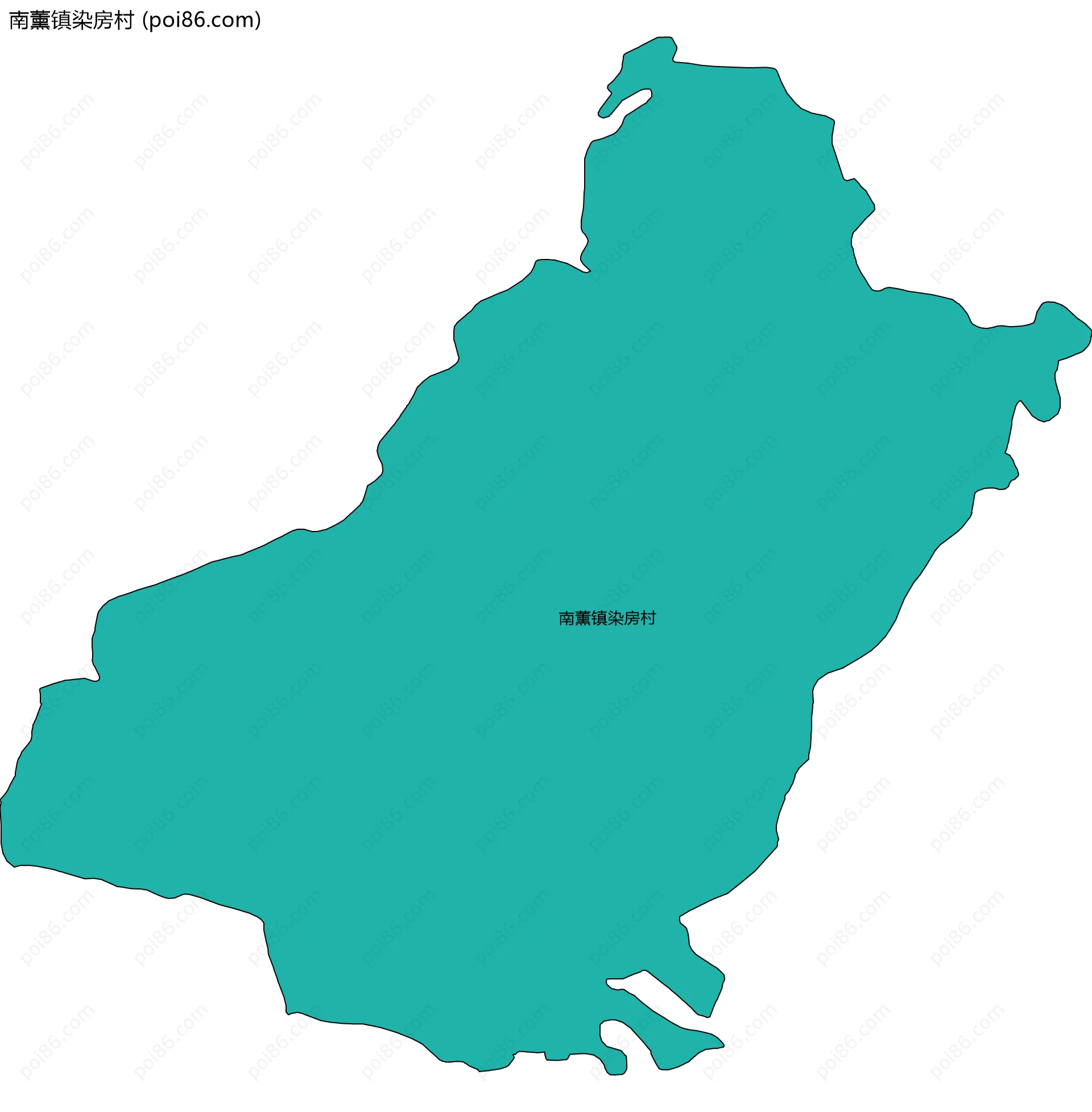 南薰镇染房村边界地图