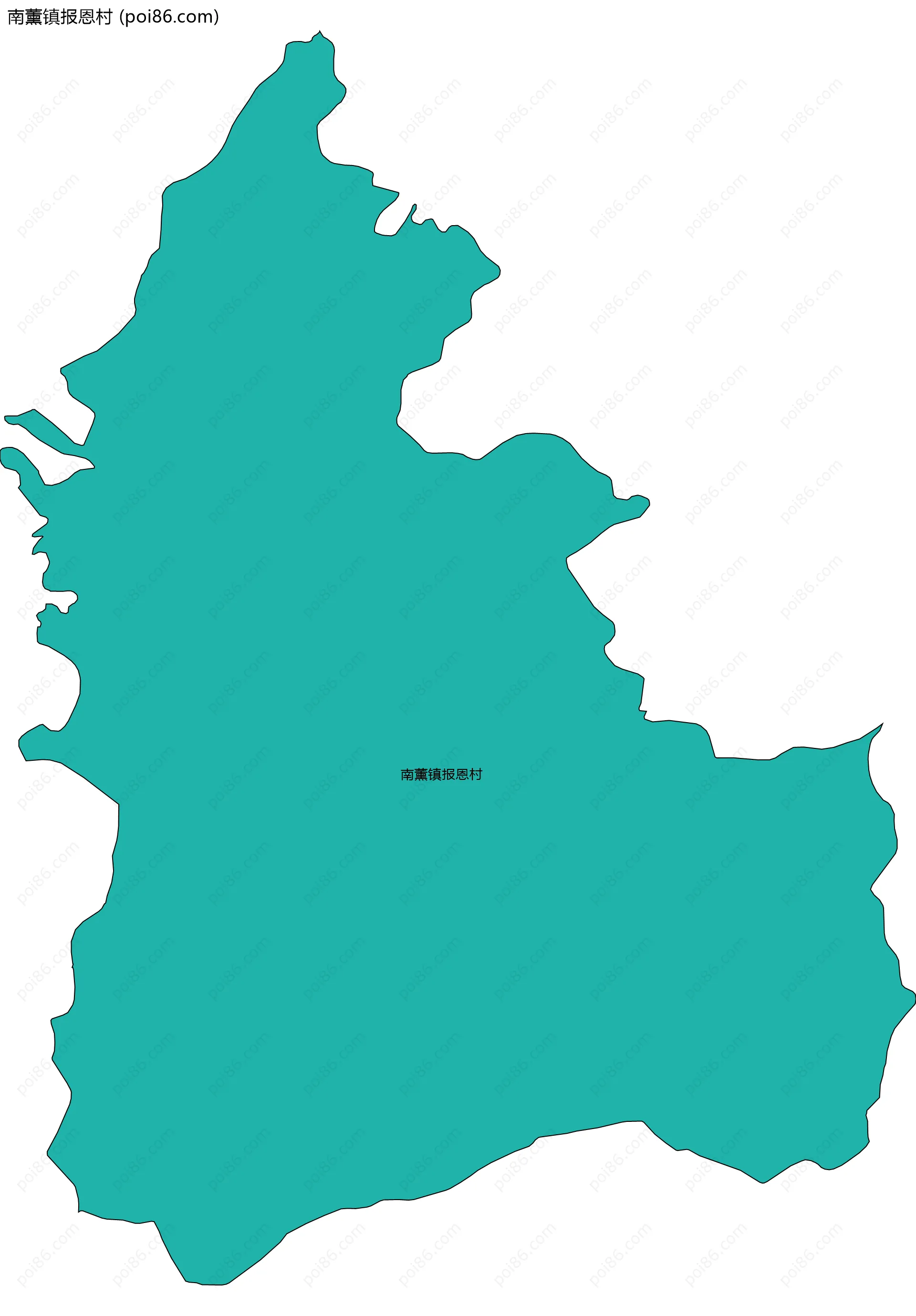 南薰镇报恩村边界地图