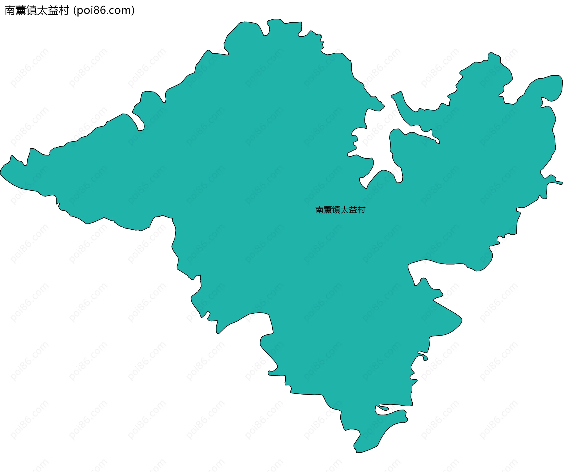 南薰镇太益村边界地图