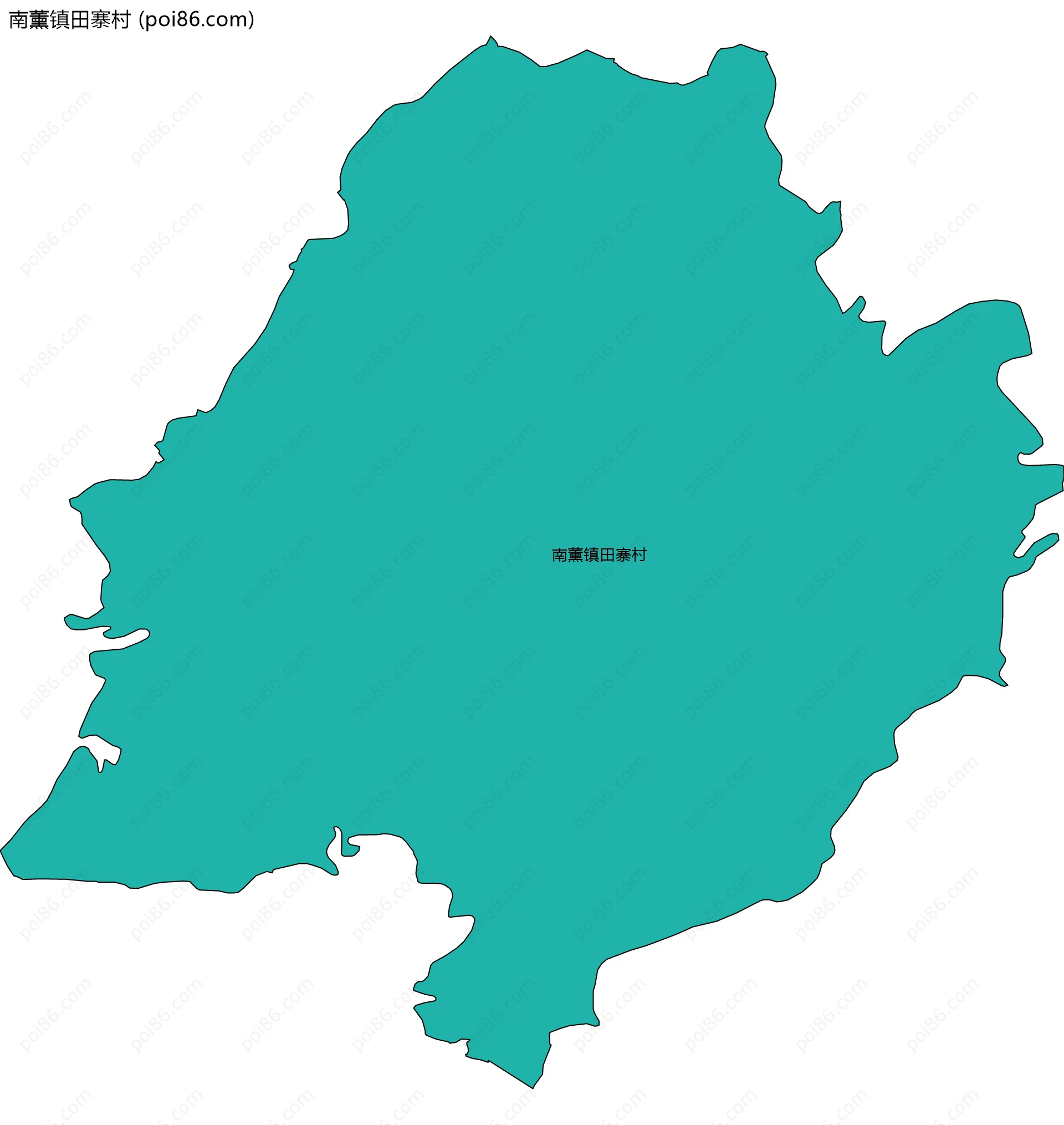 南薰镇田寨村边界地图