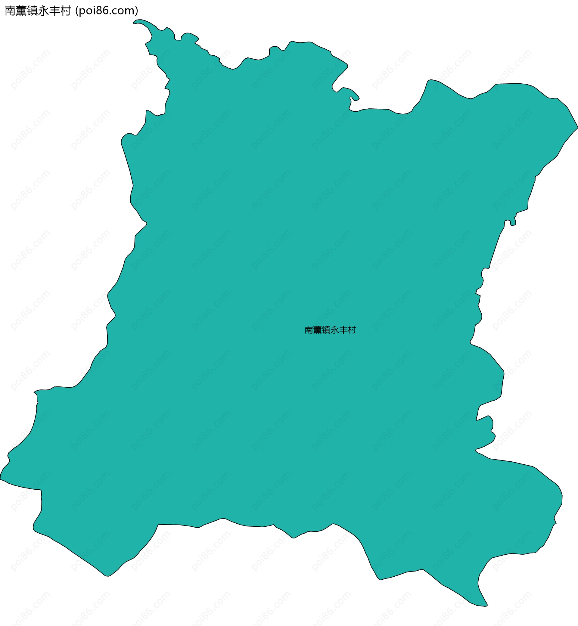 南薰镇永丰村边界地图