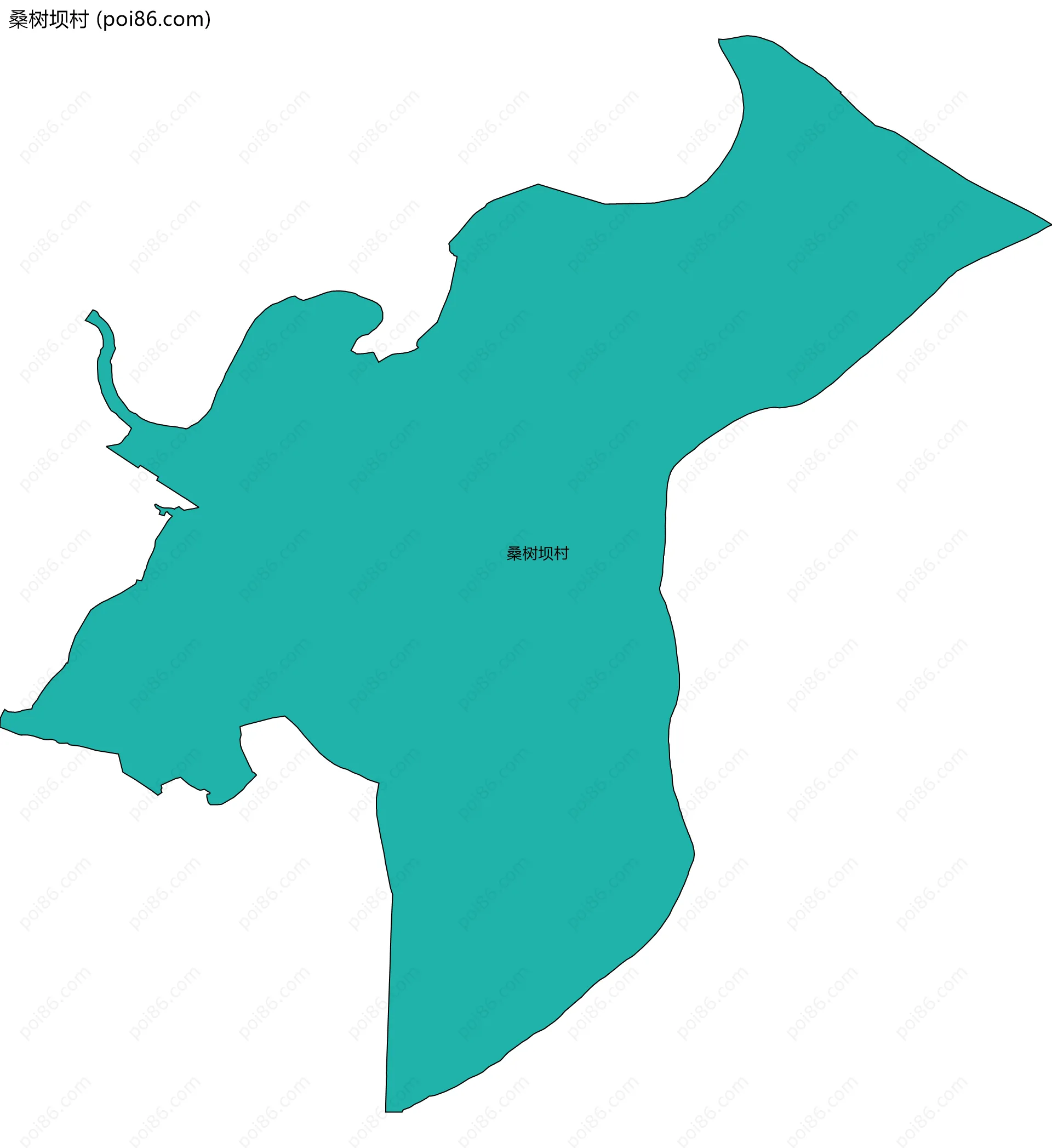 桑树坝村边界地图