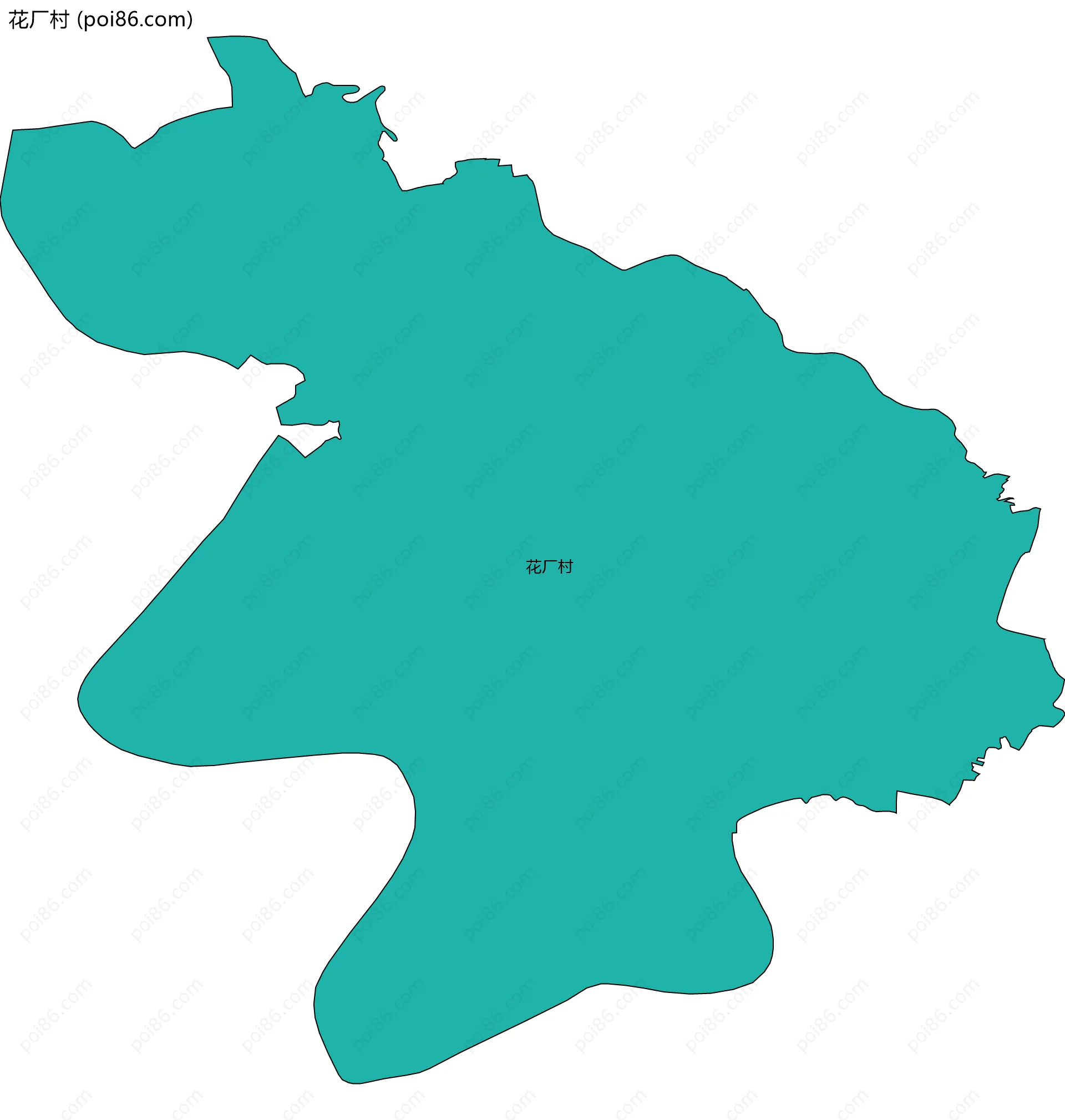 花厂村边界地图