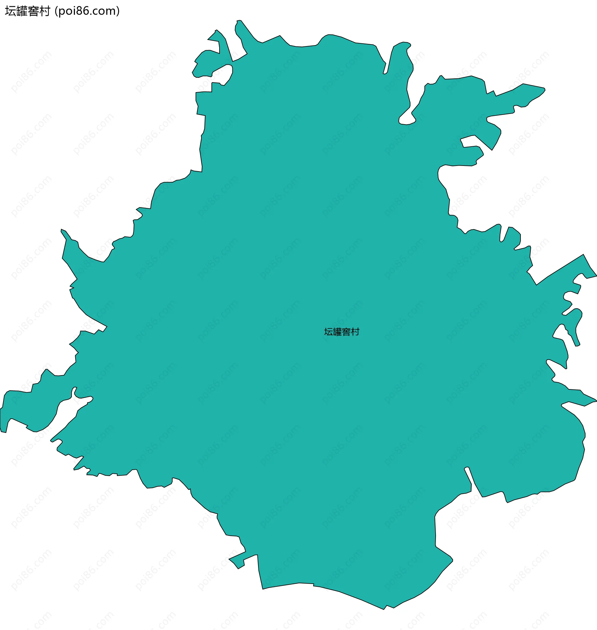 坛罐窖村边界地图