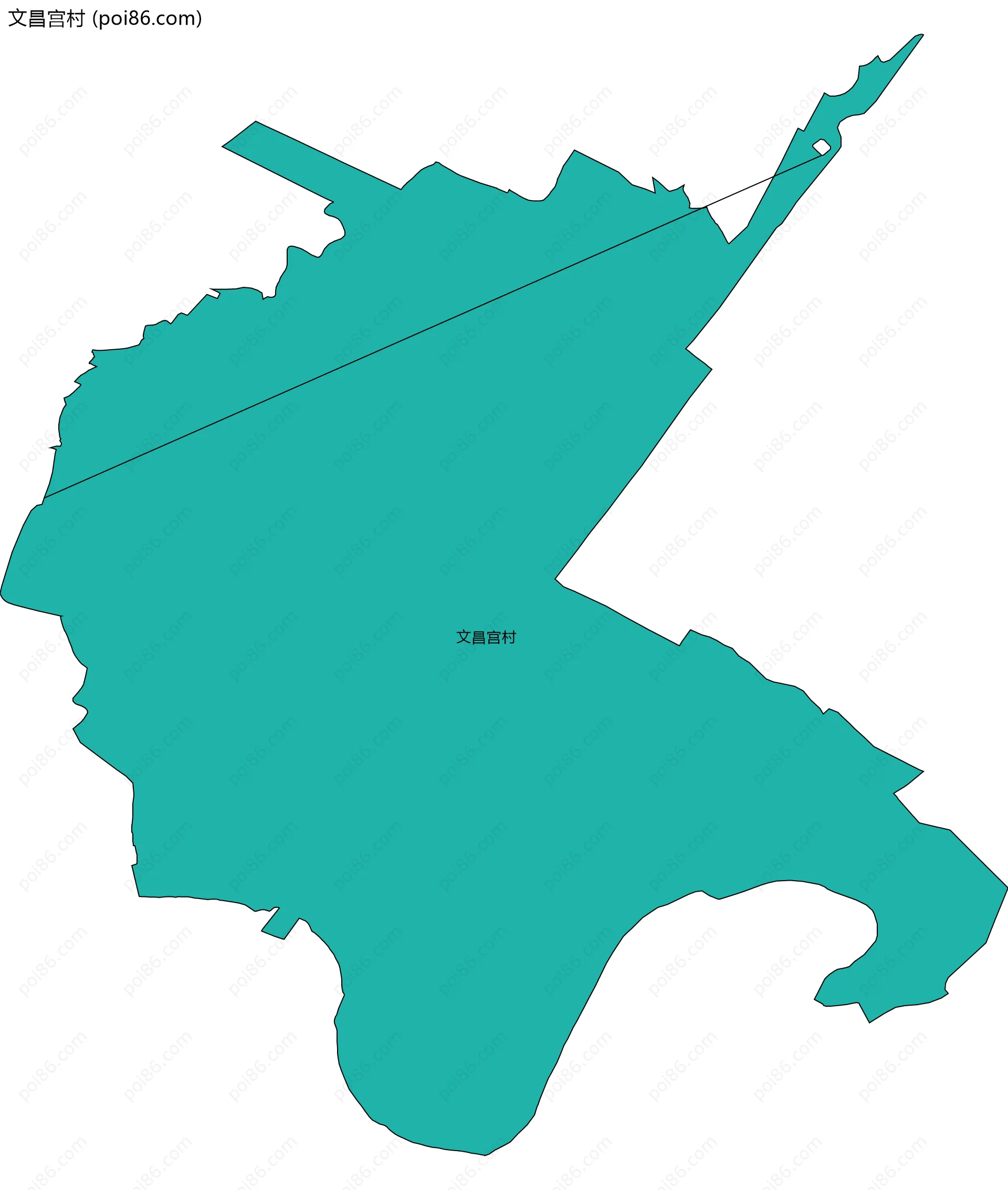 文昌宫村边界地图