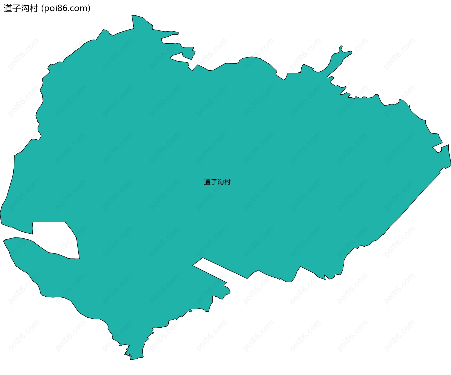 道子沟村边界地图