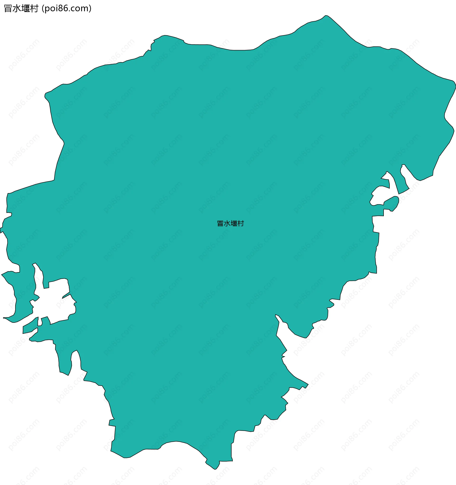 冒水堰村边界地图