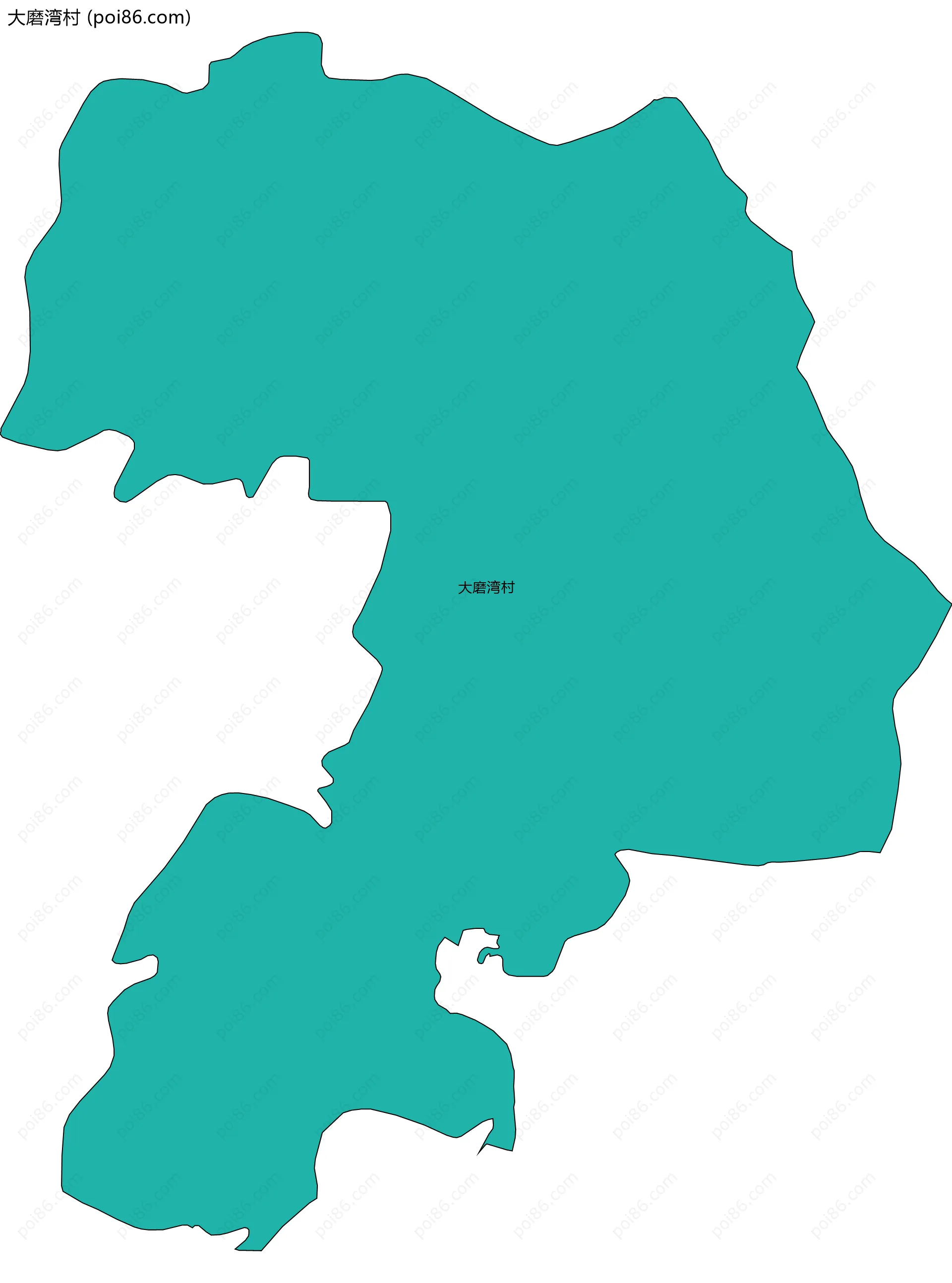 大磨湾村边界地图