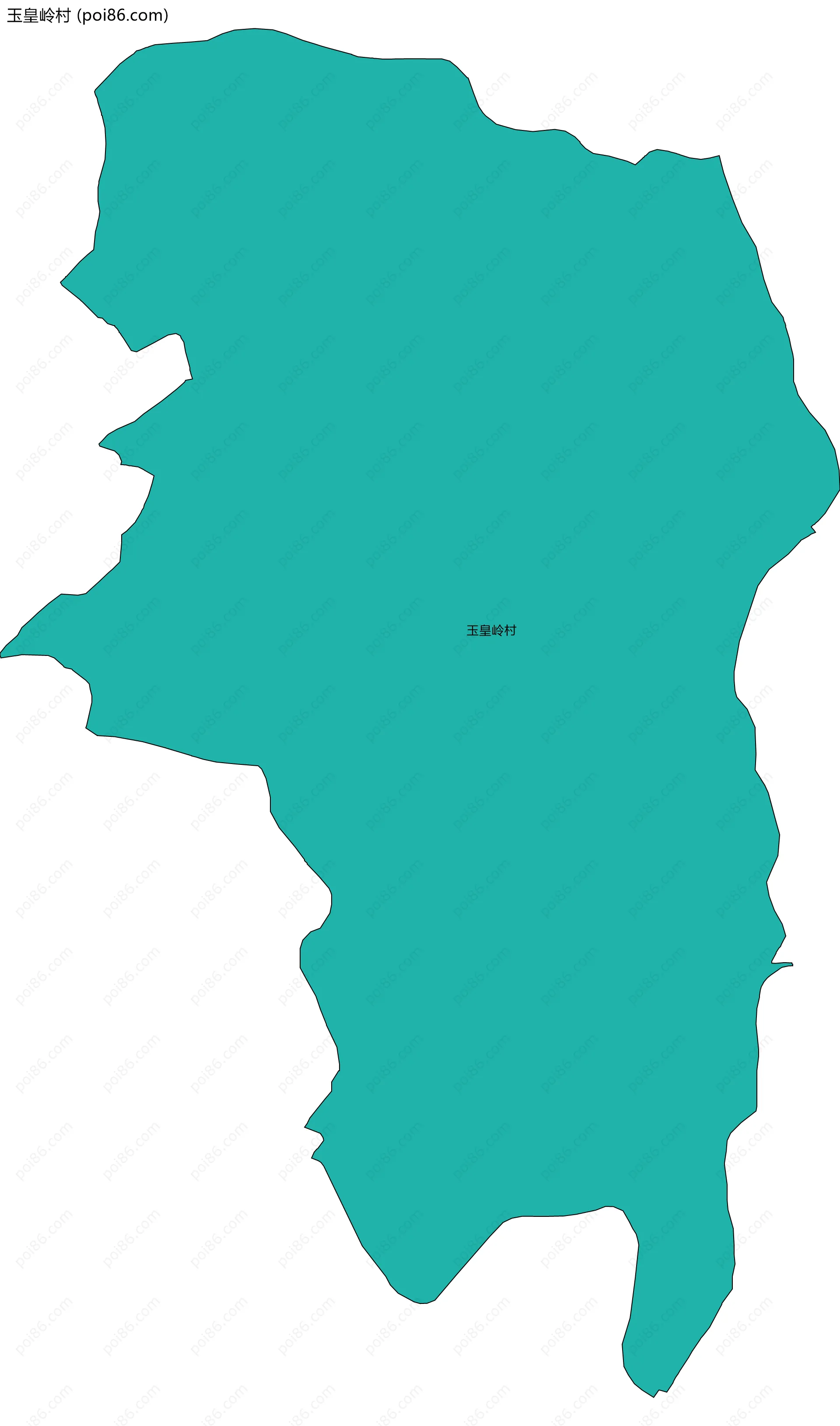 玉皇岭村边界地图