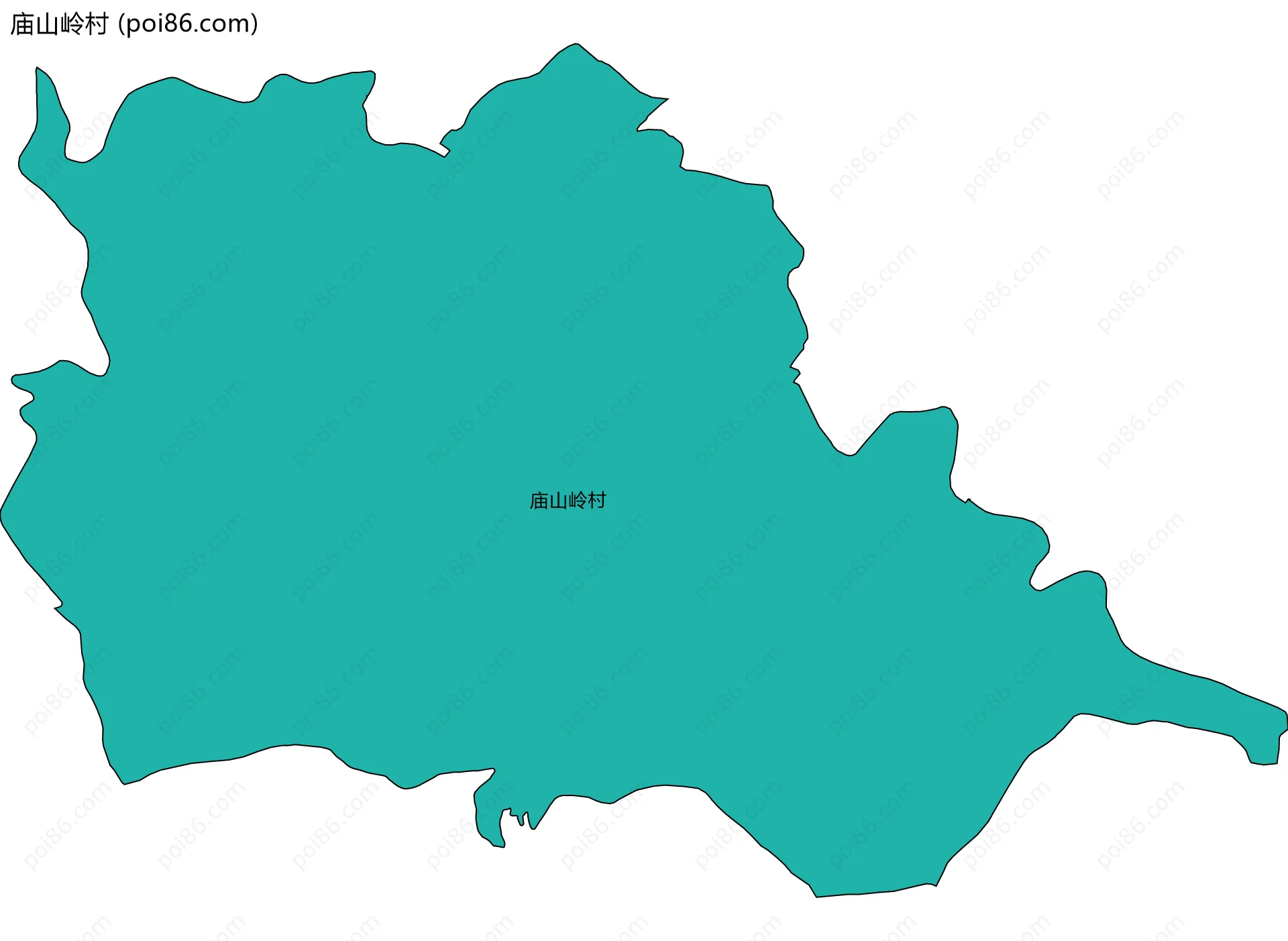 庙山岭村边界地图