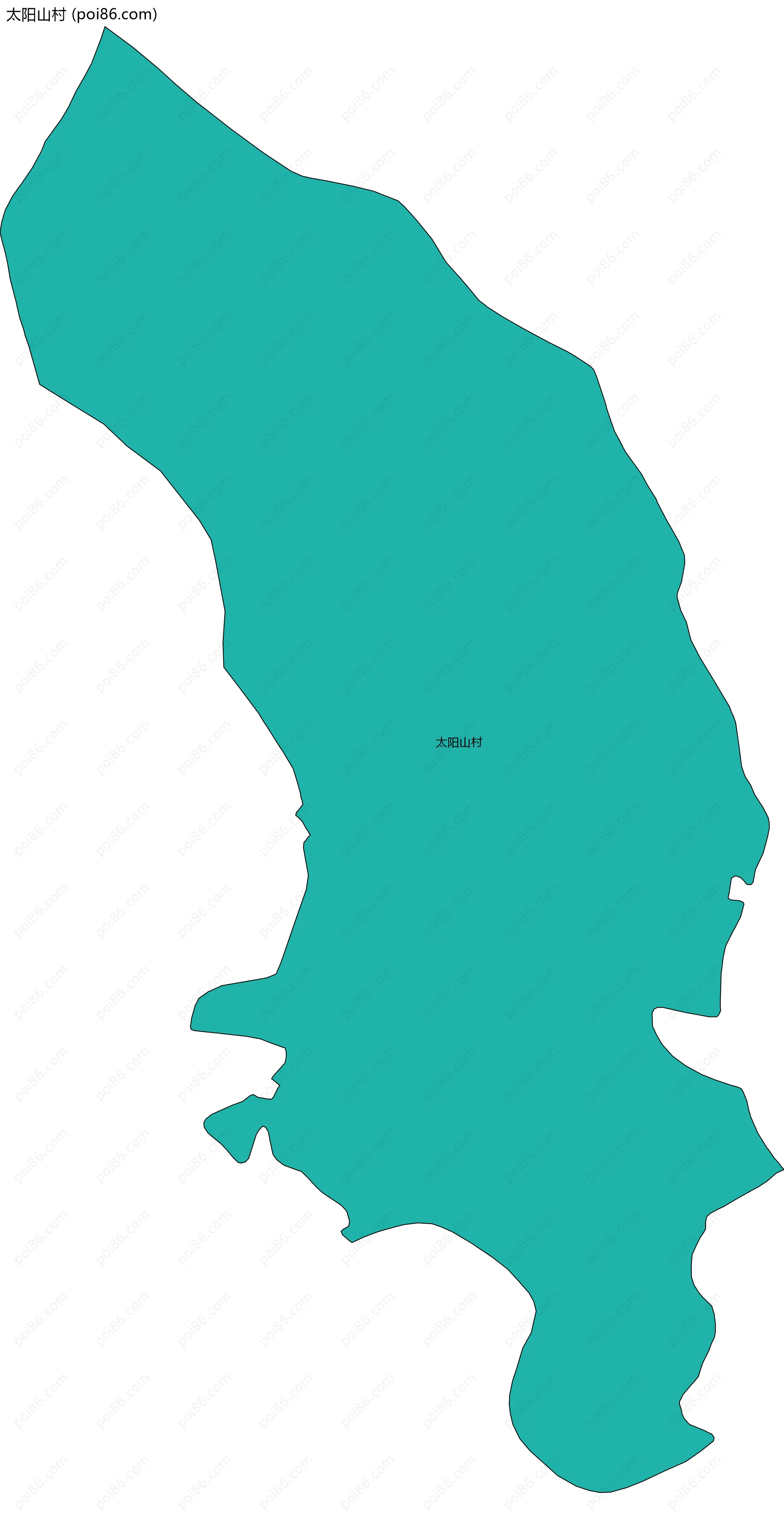 太阳山村边界地图