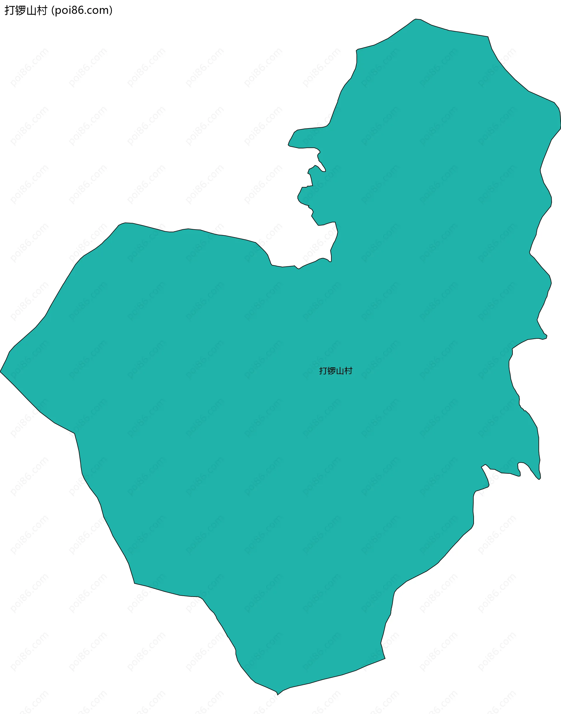 打锣山村边界地图