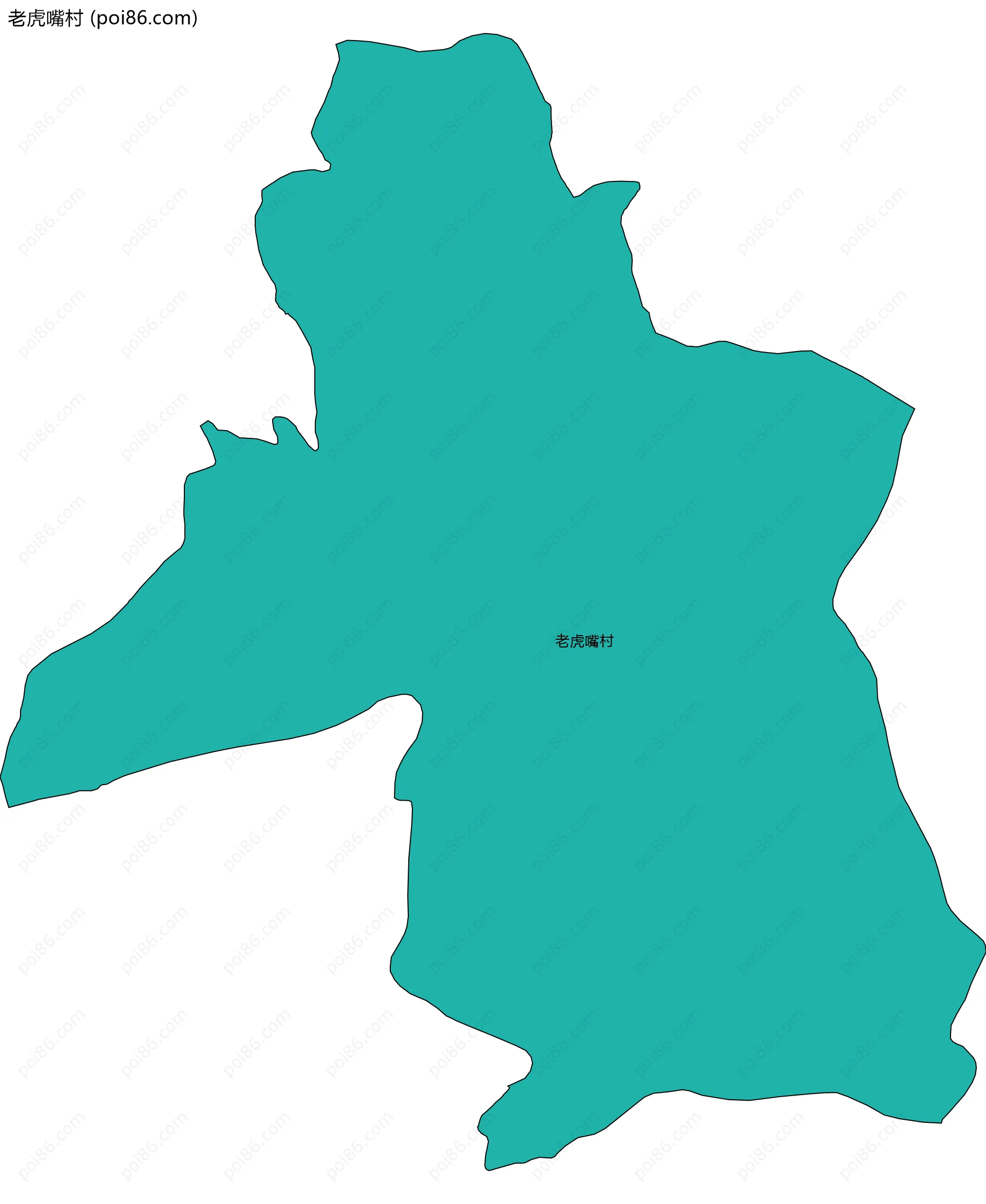老虎嘴村边界地图