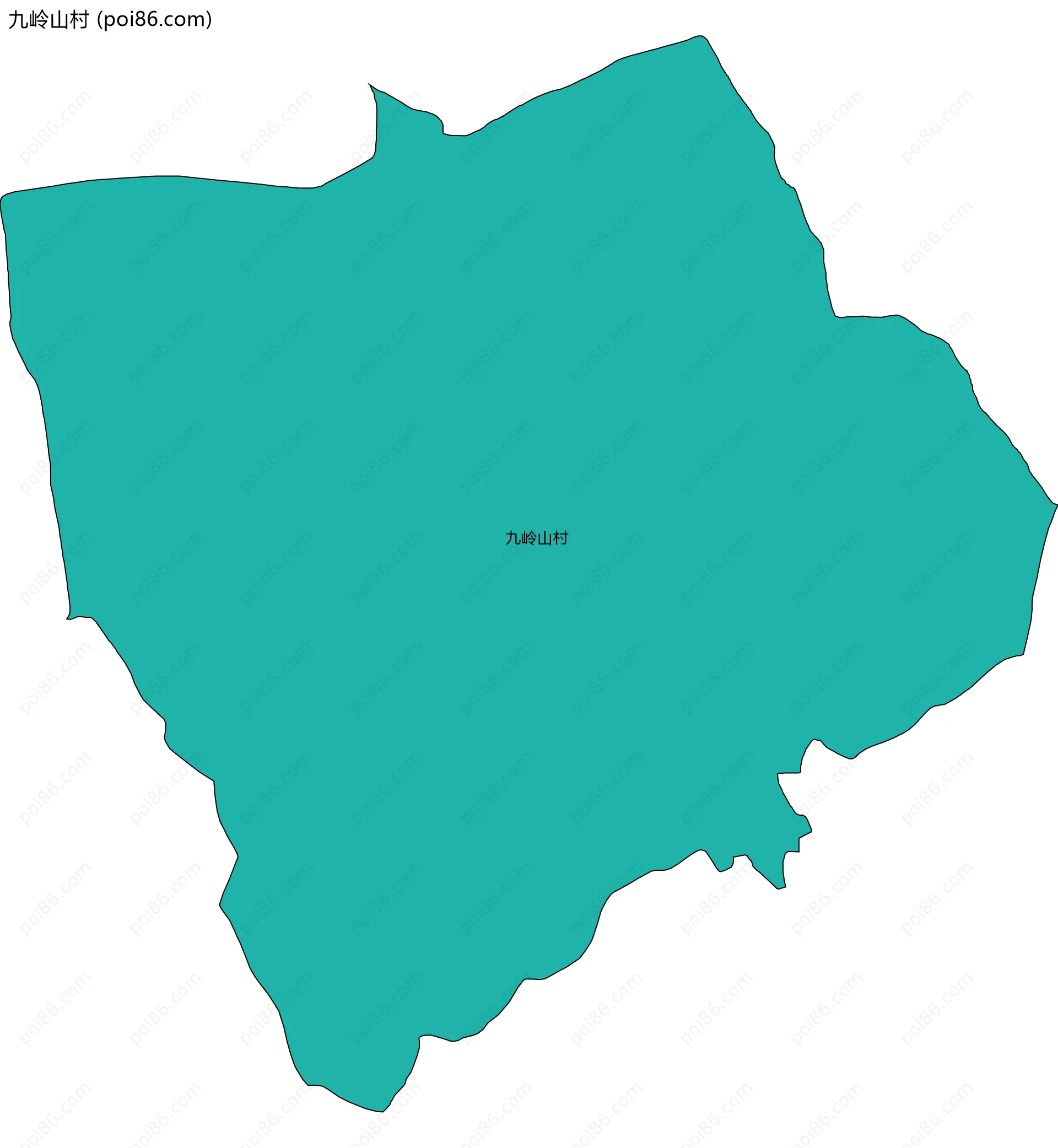 九岭山村边界地图