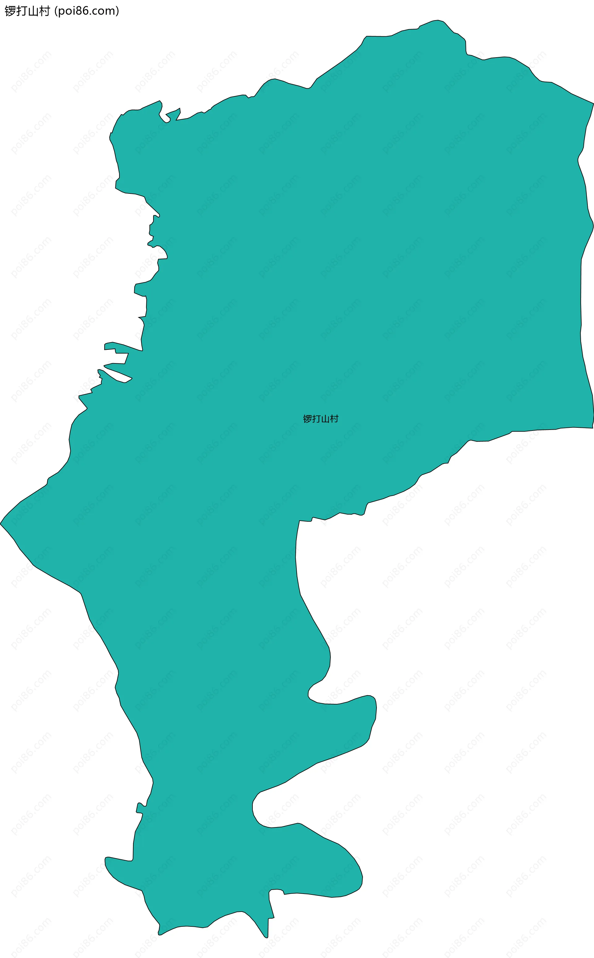 锣打山村边界地图