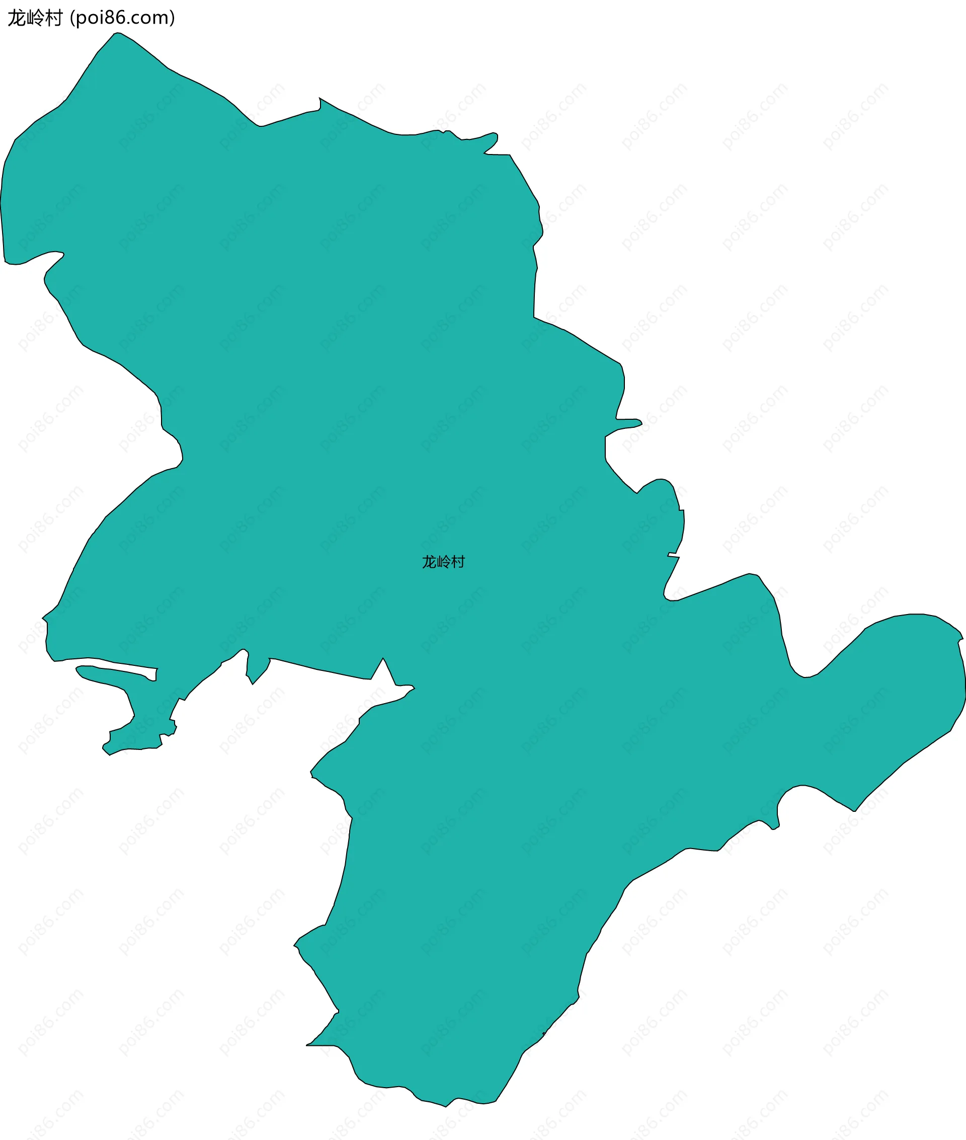 龙岭村边界地图