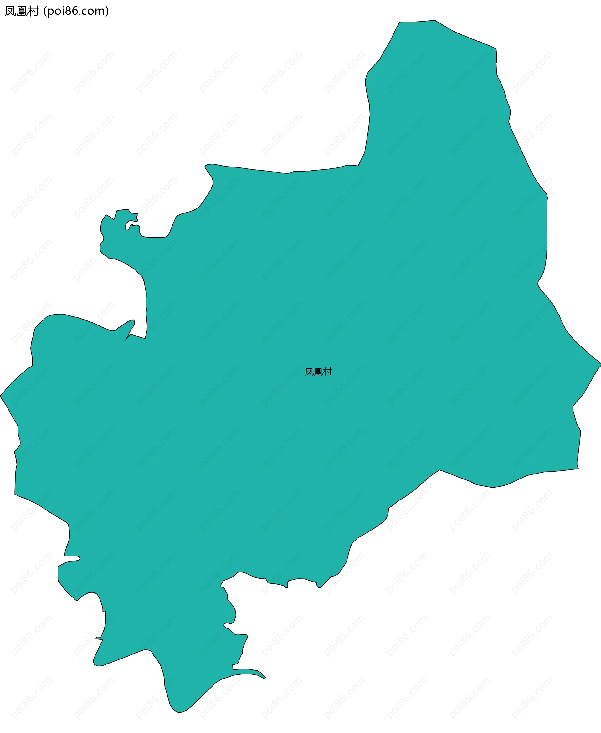 凤凰村边界地图