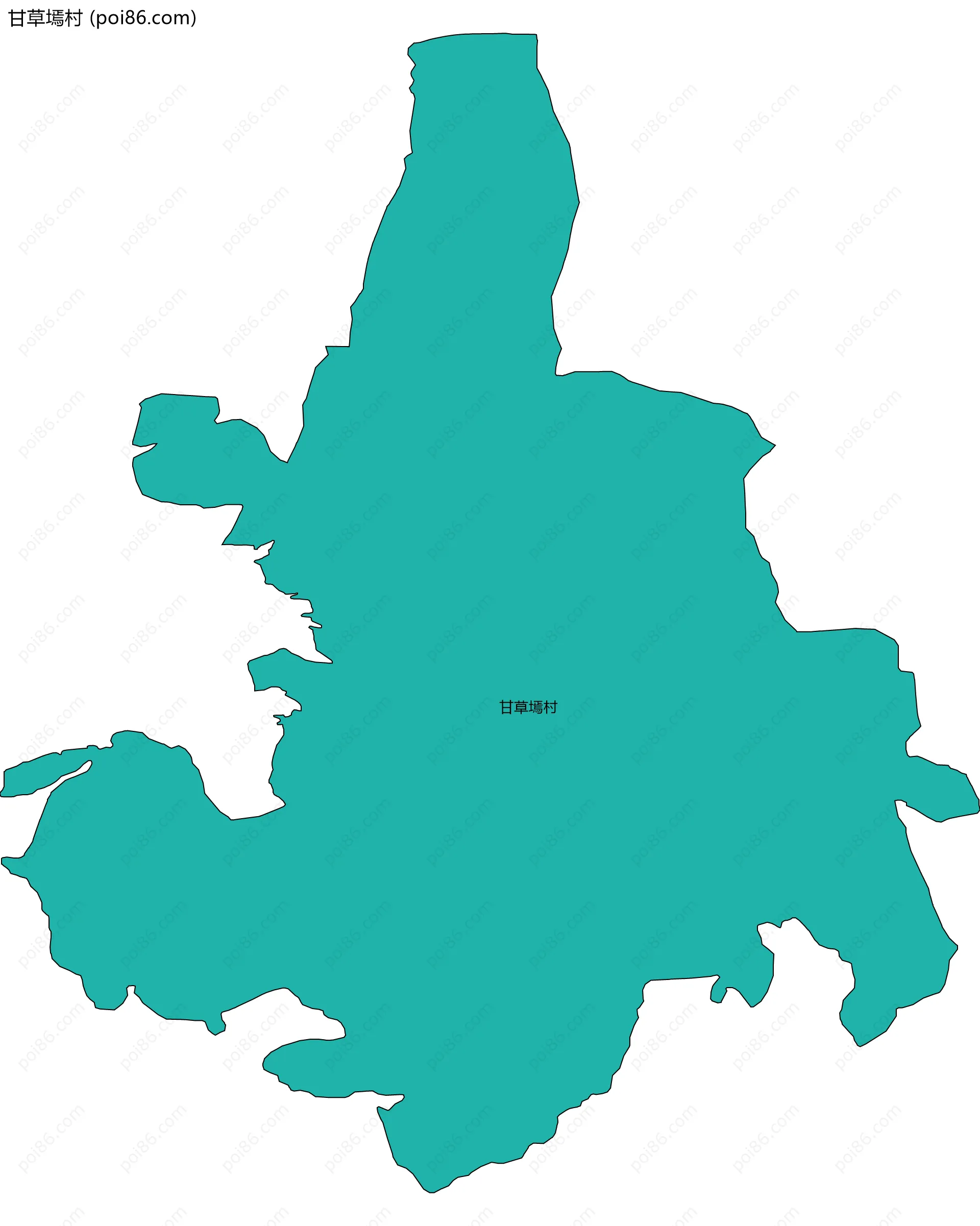 甘草墕村边界地图