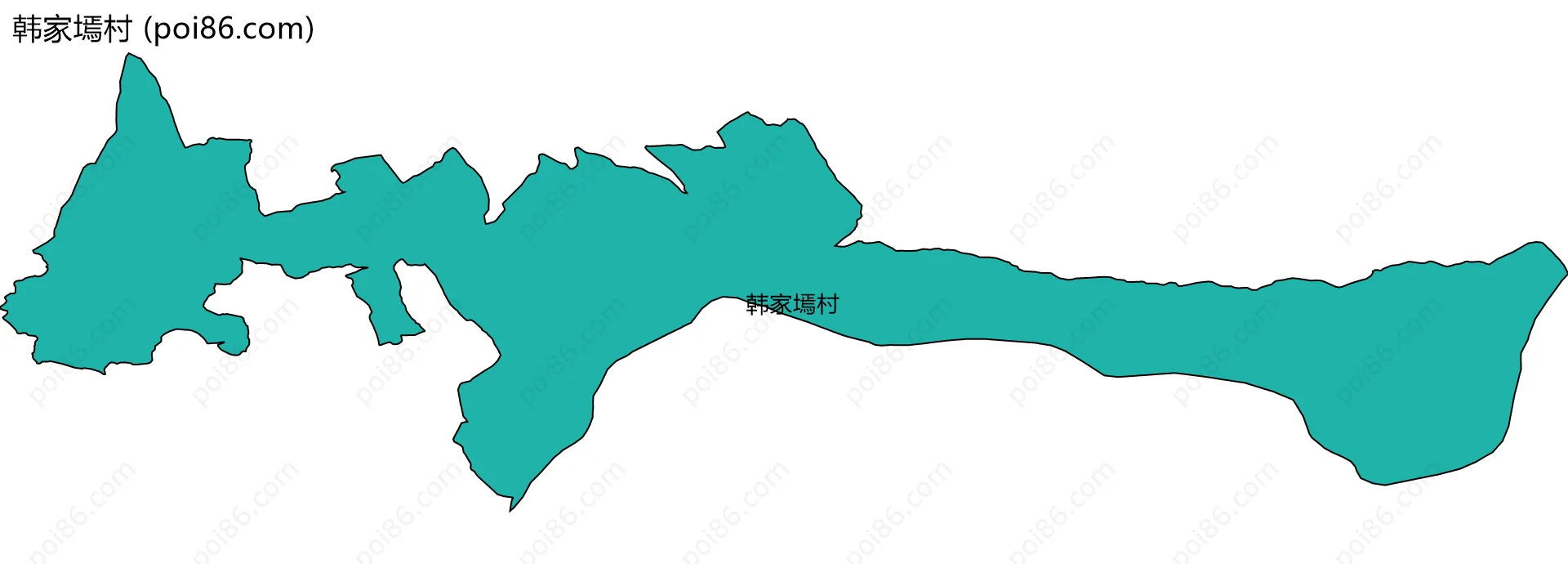韩家墕村边界地图