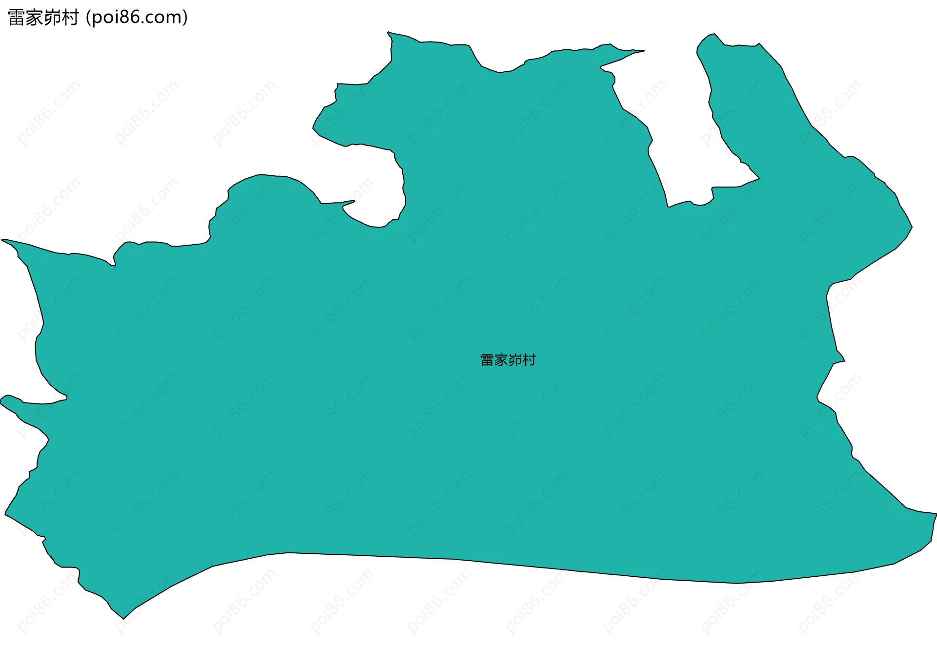 雷家峁村边界地图
