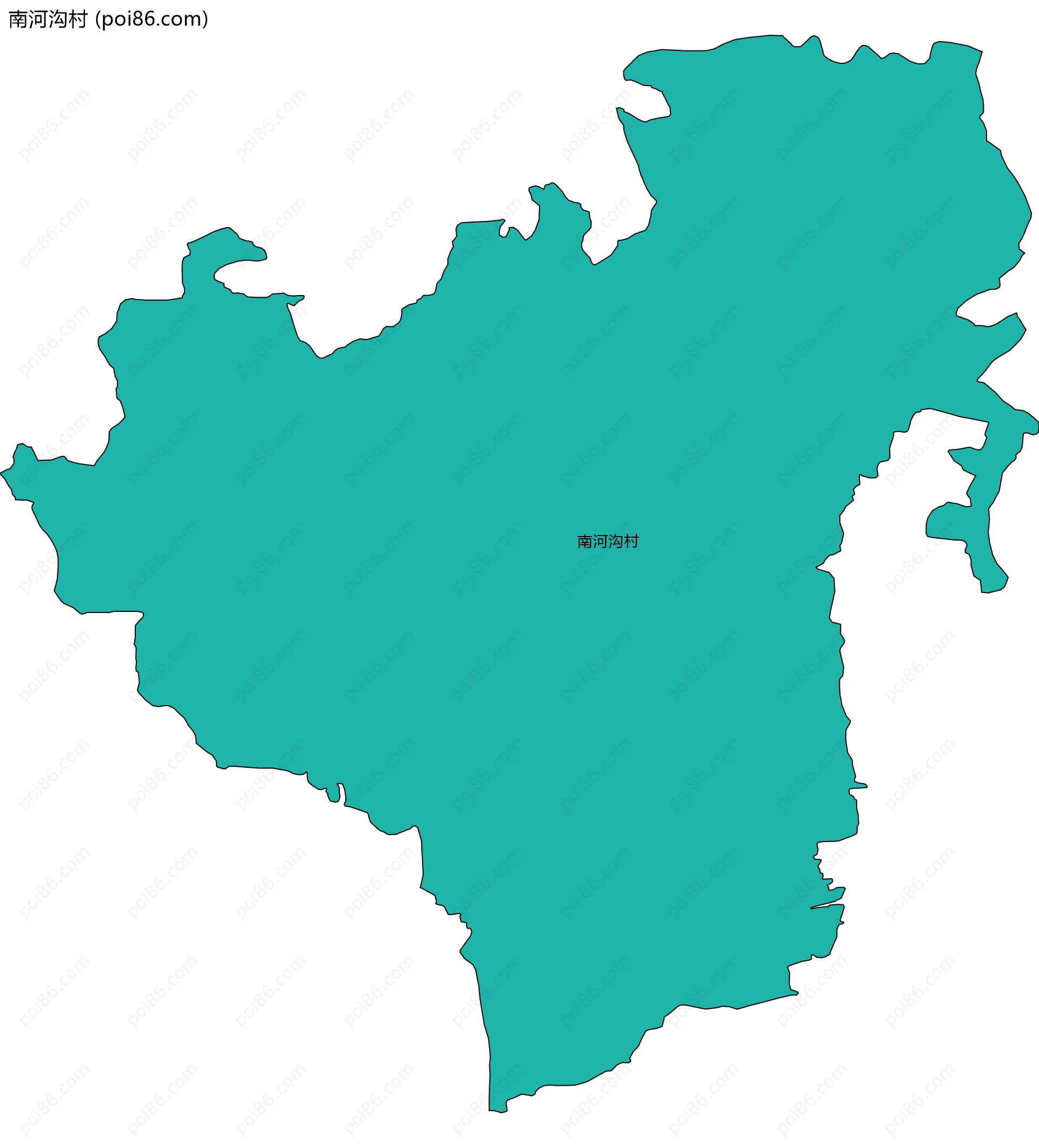 南河沟村边界地图