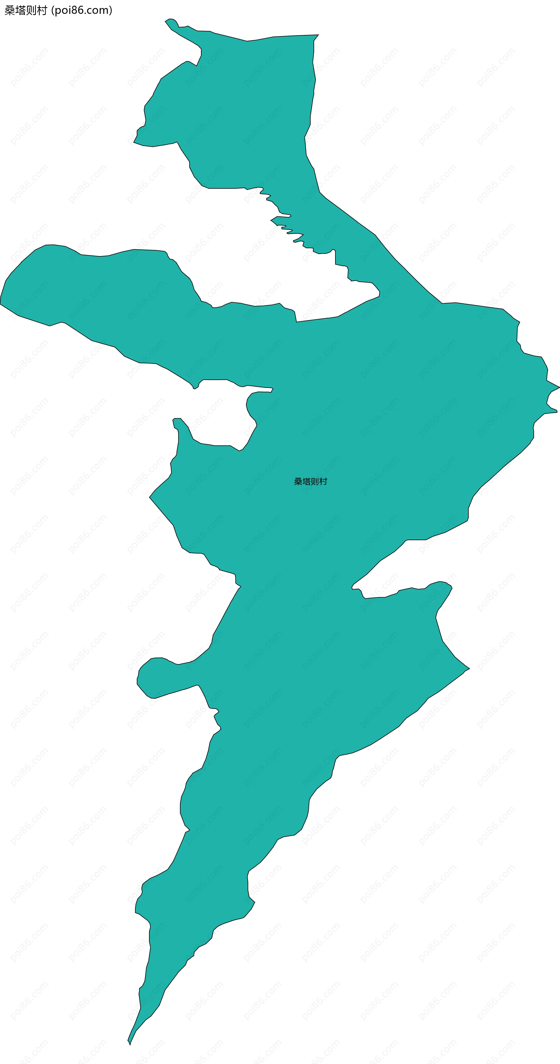 桑塔则村边界地图