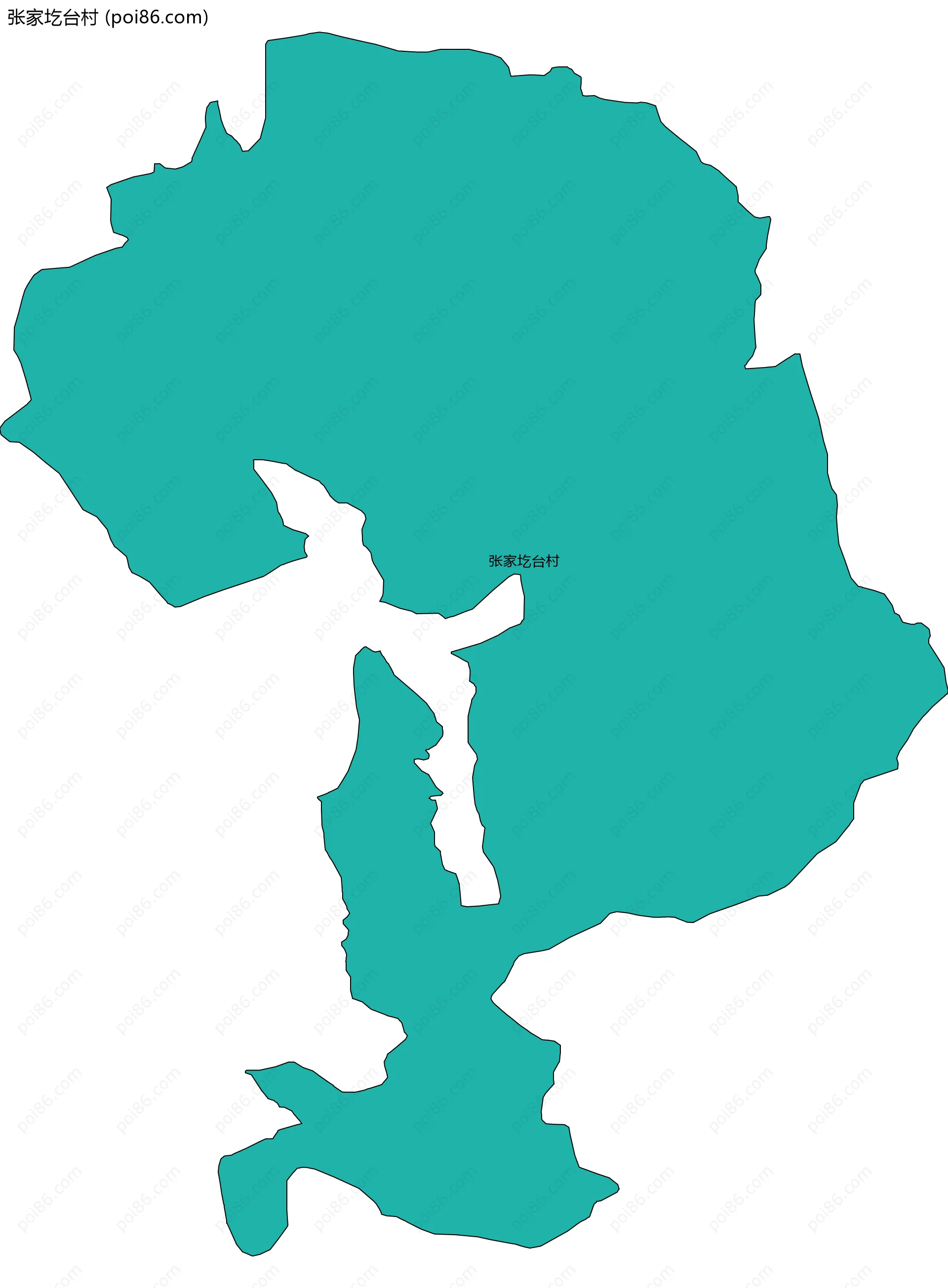 张家圪台村边界地图