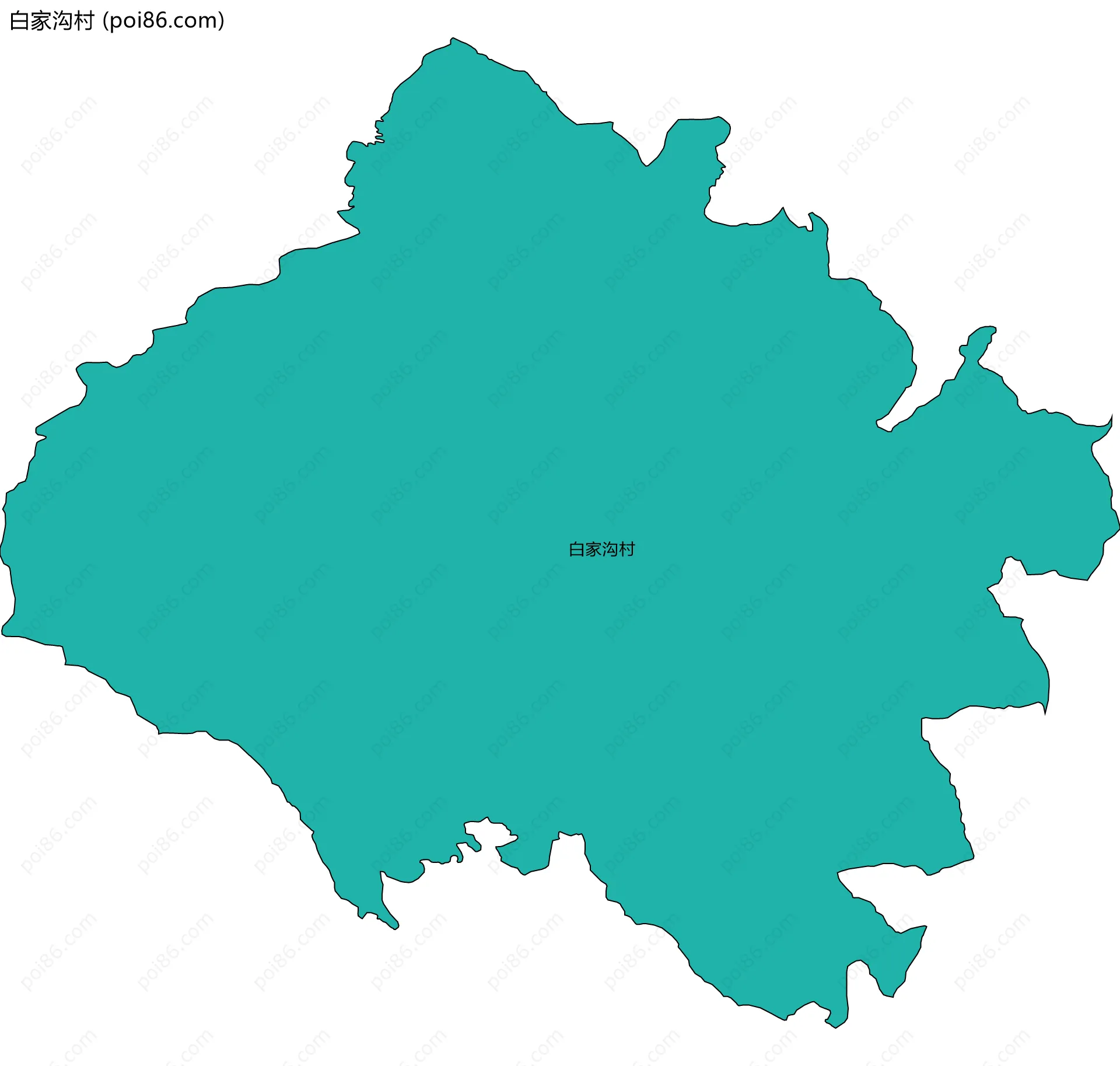白家沟村边界地图